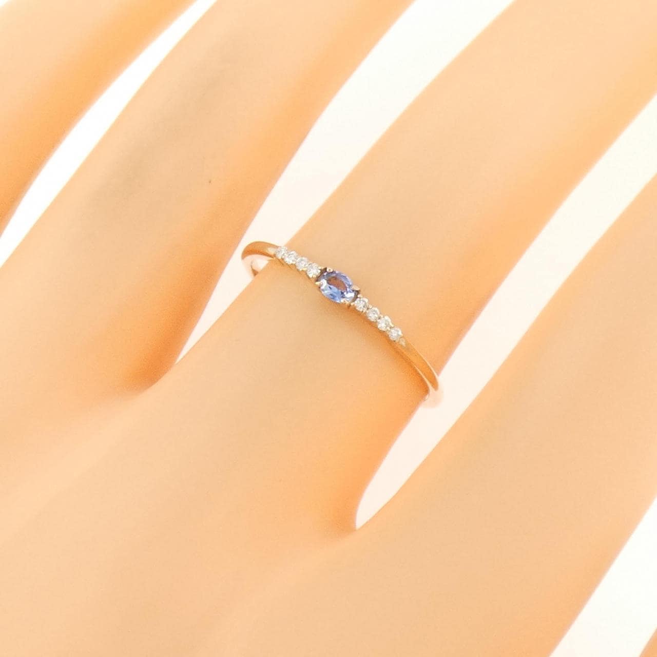 K18PG ベニトアイト リング 0.057CT