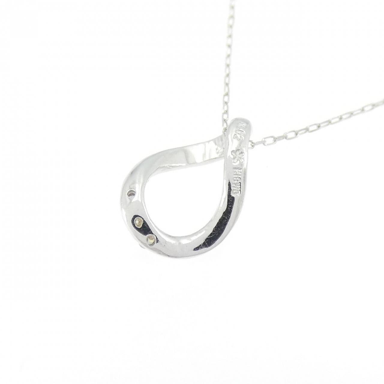 K18WG ダイヤモンド ネックレス 0.02CT