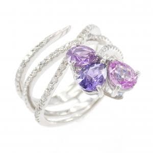750WG サファイヤ リング 1.60CT