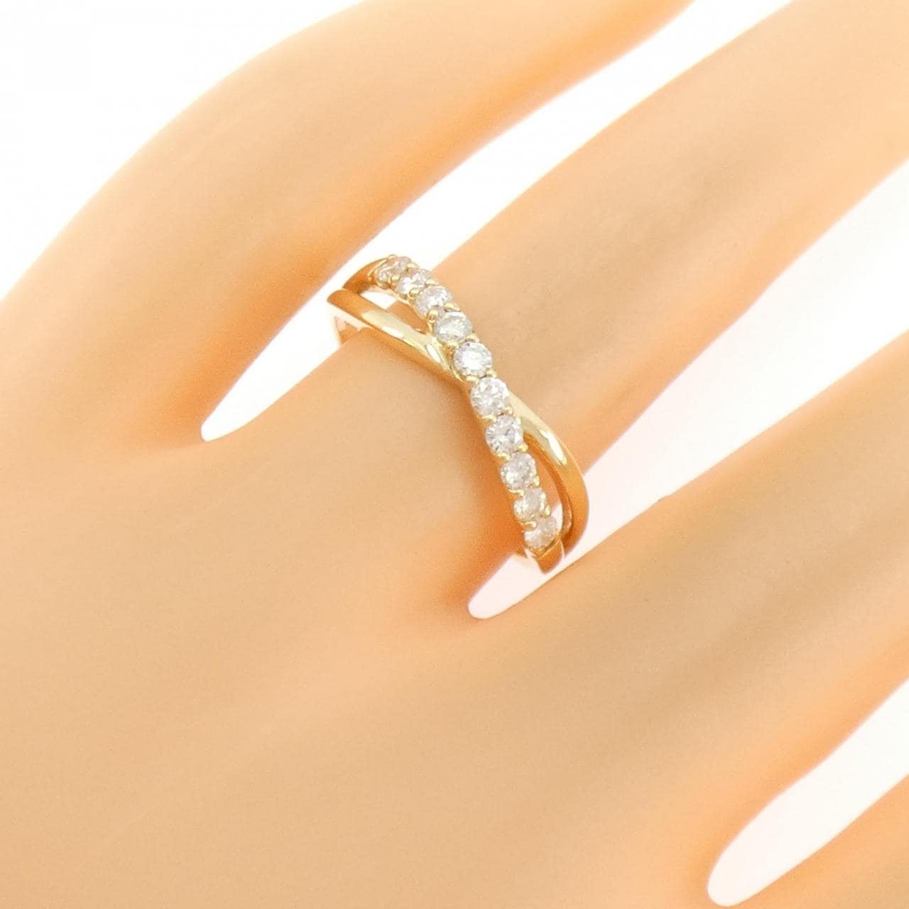 【リメイク】K18YG ダイヤモンド リング 0.30CT