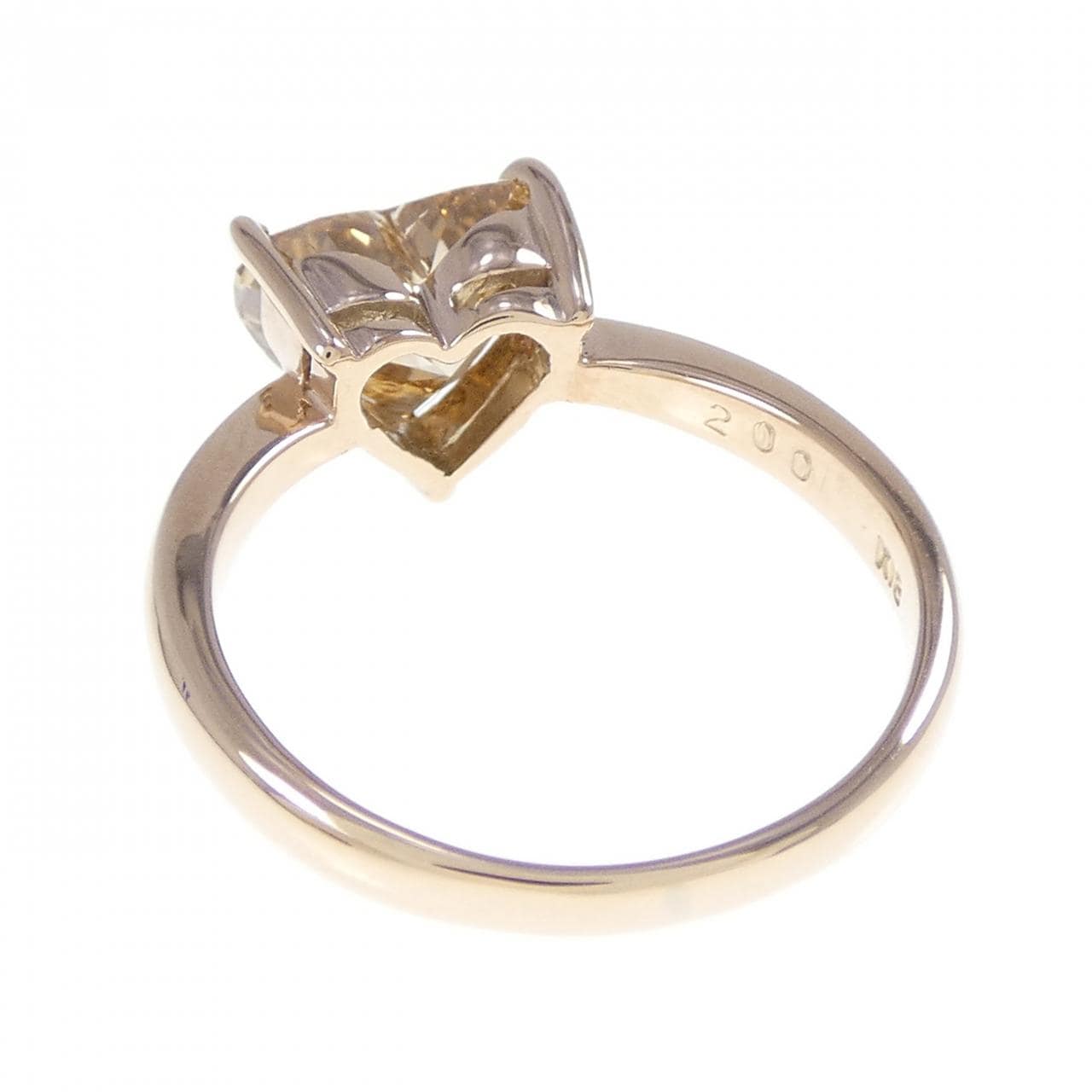 K18PG Heart Diamond Ring 2.001CT