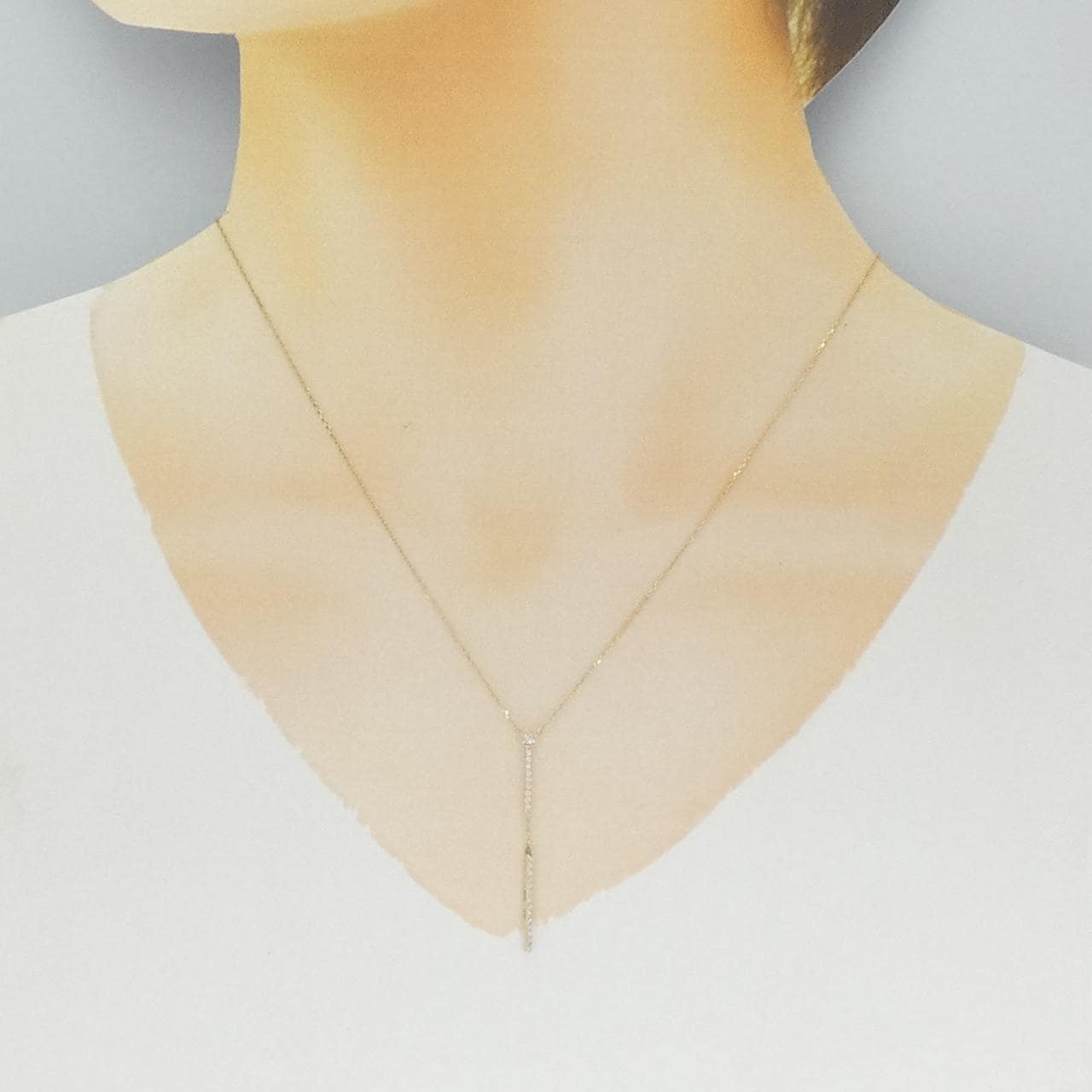 K10YG ダイヤモンド ネックレス 0.08CT