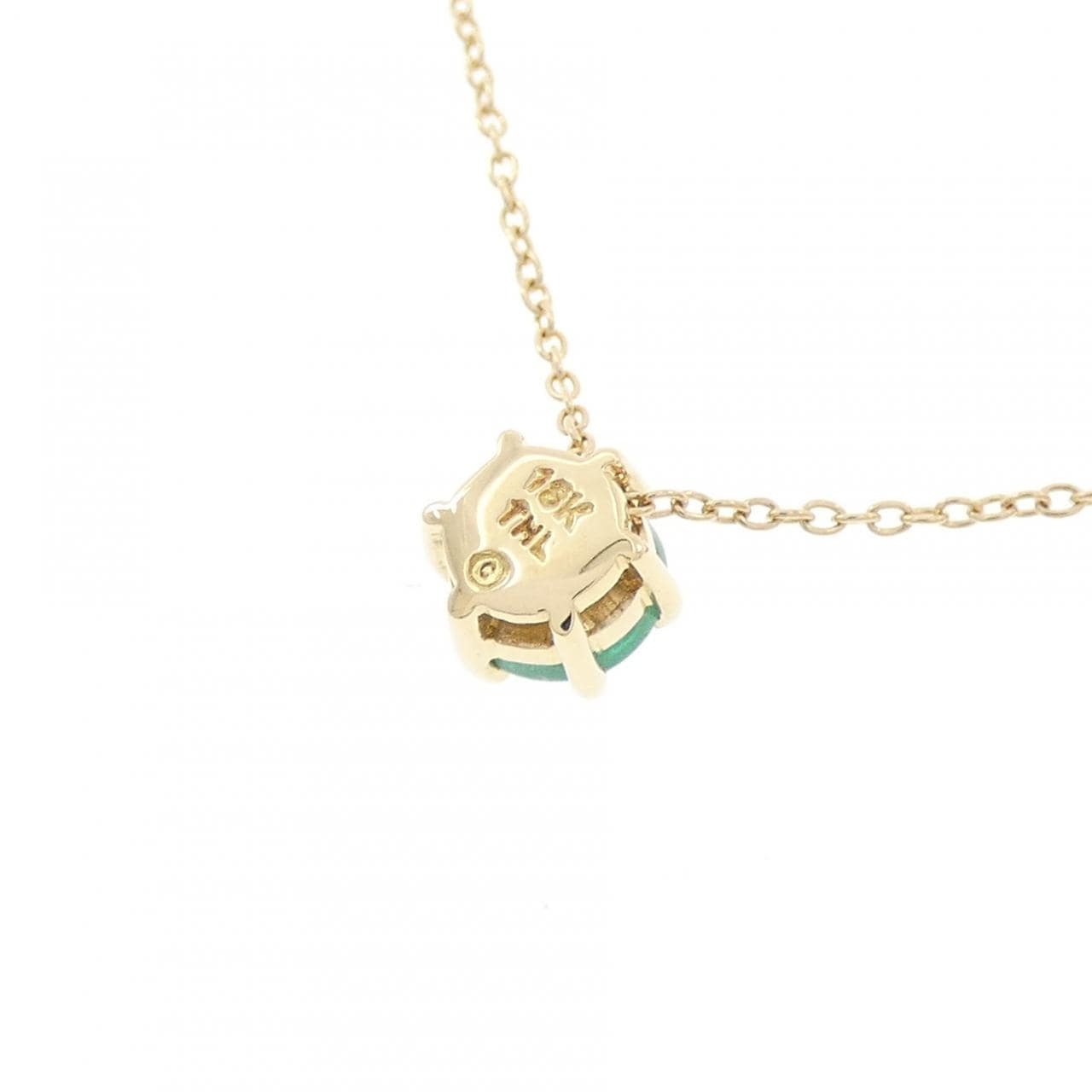 18KYG エメラルド ネックレス