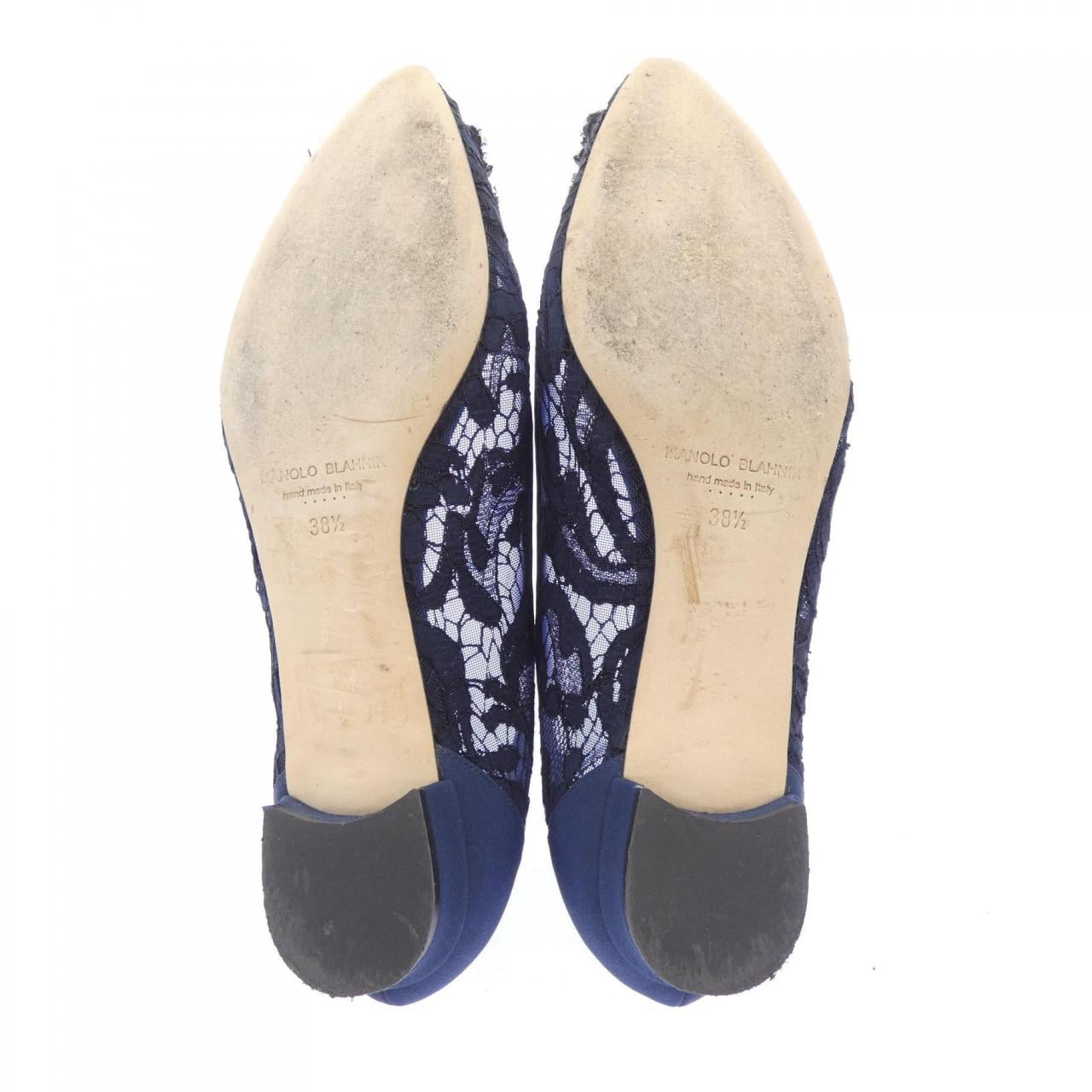 マノロブラニク MANOLO BLAHNIK HANGISIFLAT LACE ハンギシフラット レース フラットシューズ
