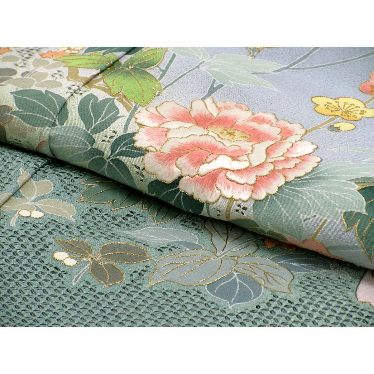 【未使用品】訪問着　友禅刺繍加工　きもの・長襦袢　２点セット