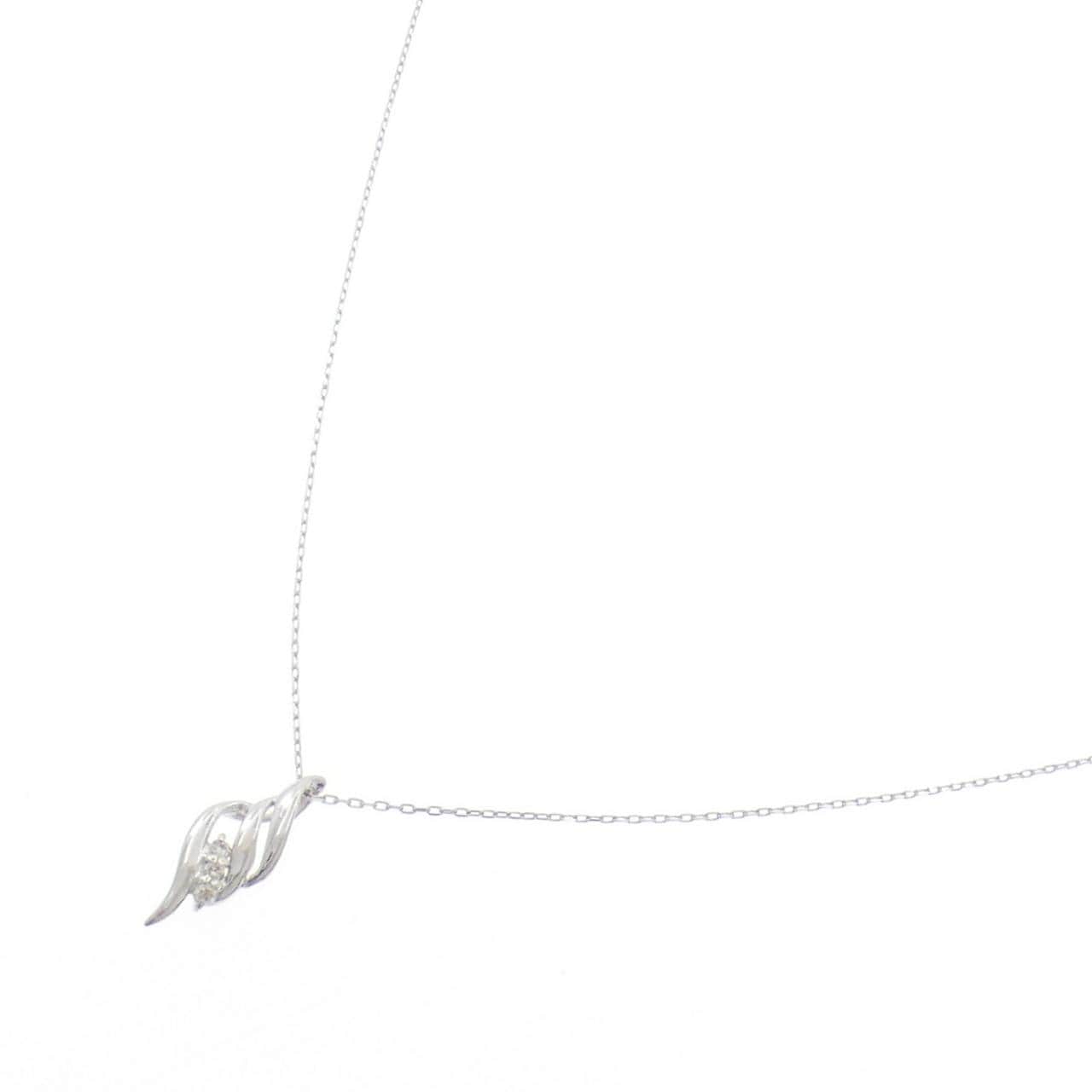 K18WG ダイヤモンド ネックレス 0.02CT