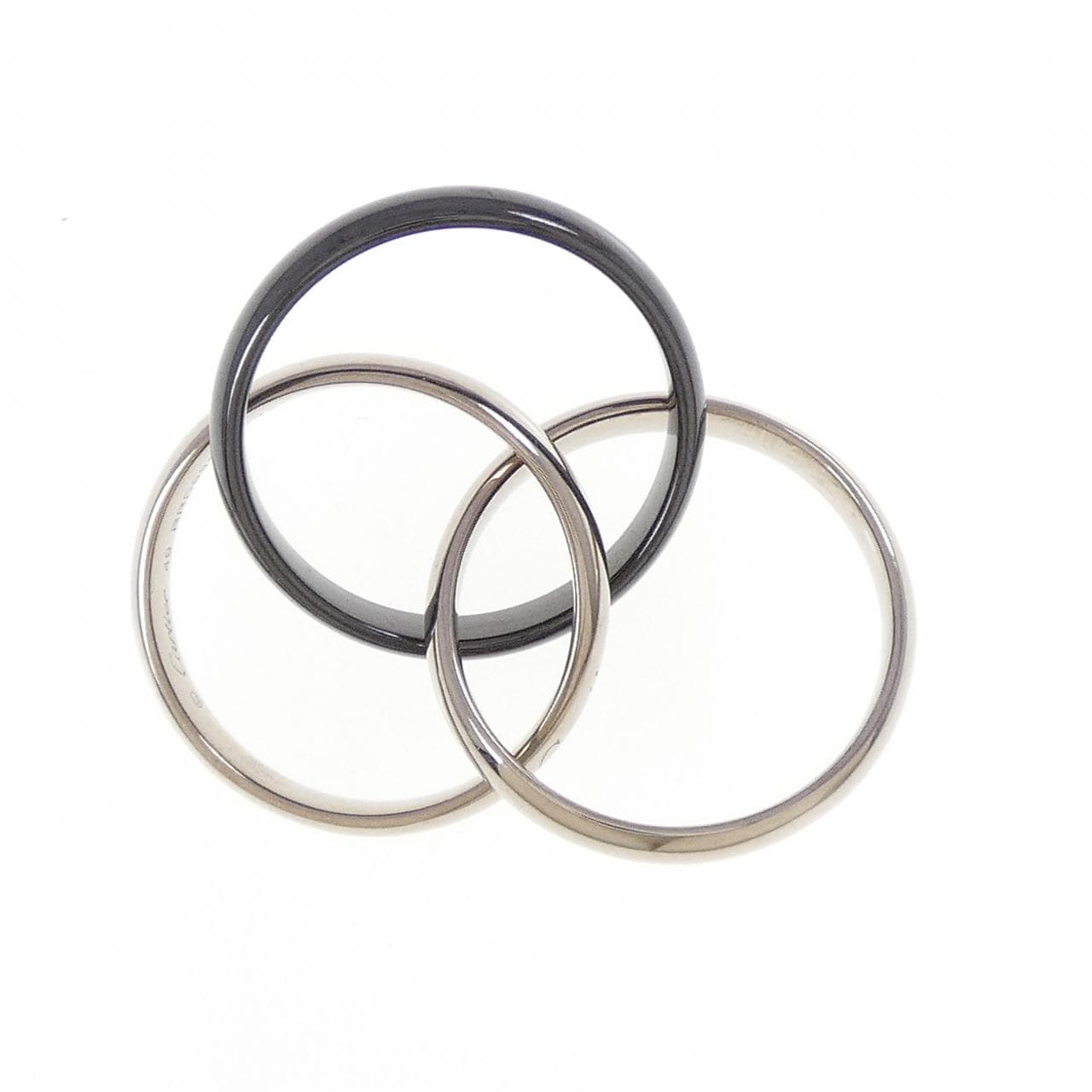 カルティエ トリニティ ブラック&ホワイト リング