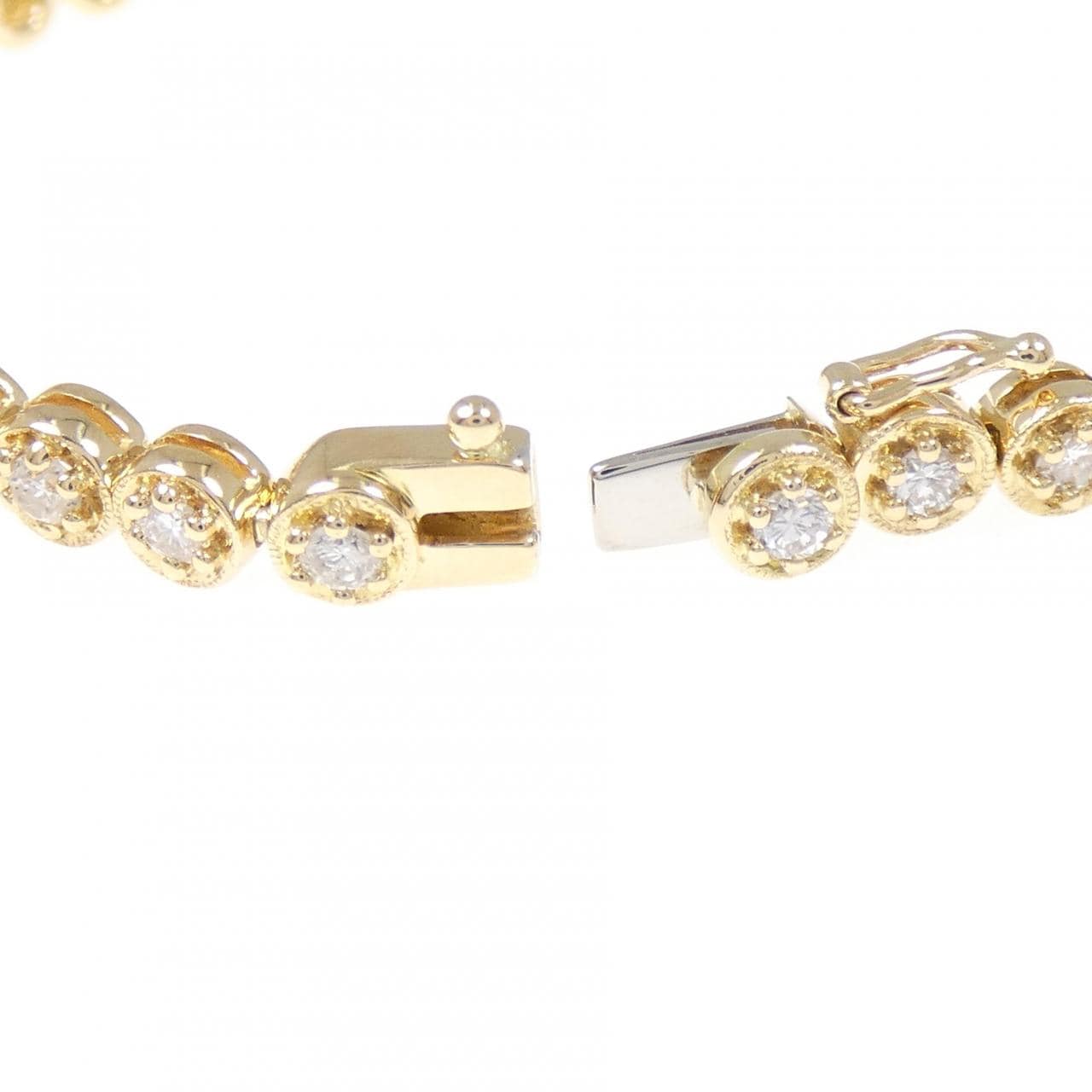K18YG/K18WG ダイヤモンド ブレスレット 1.95CT