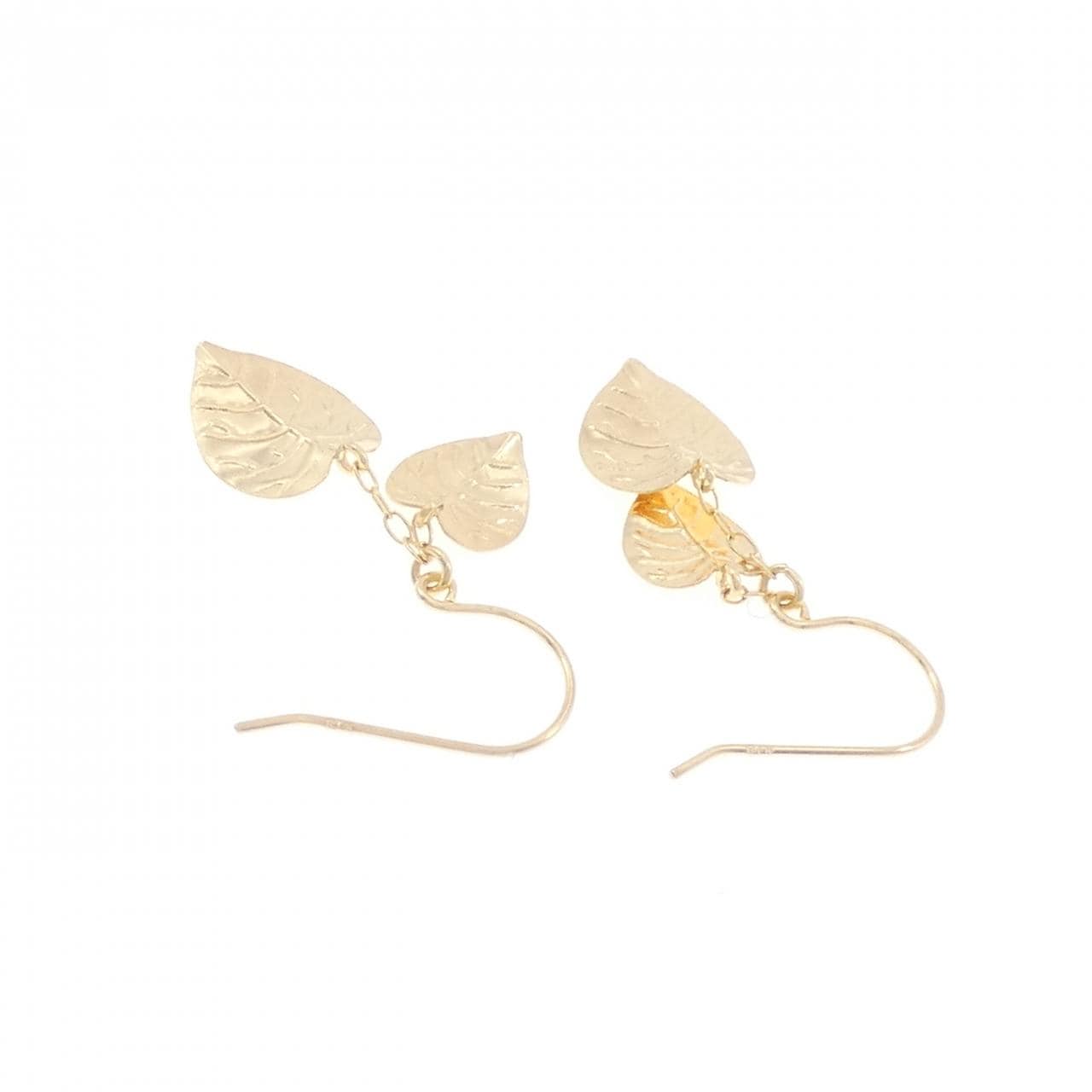 【新品】K18YG リーフ ピアス