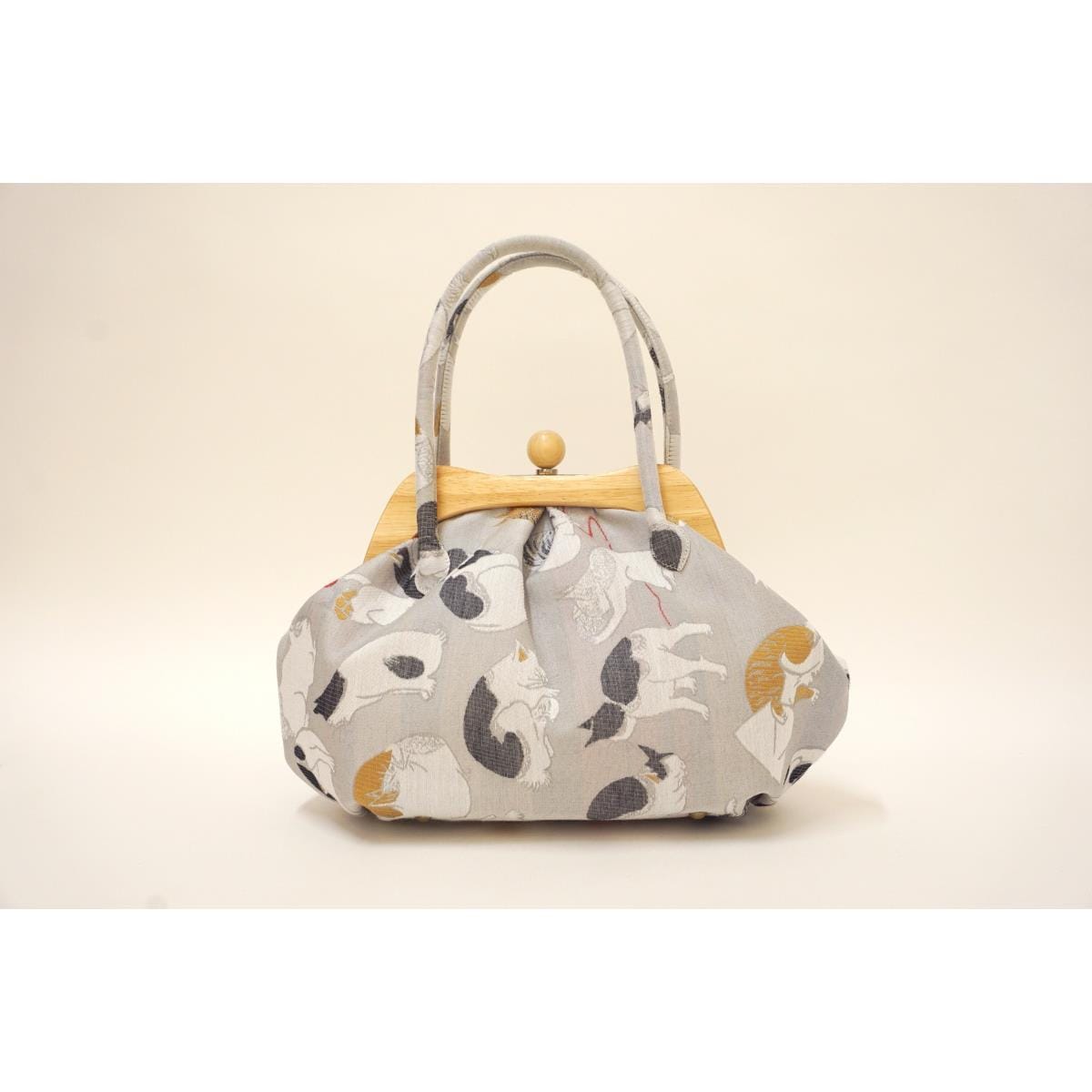 【新品】がま口バッグ　ねこ