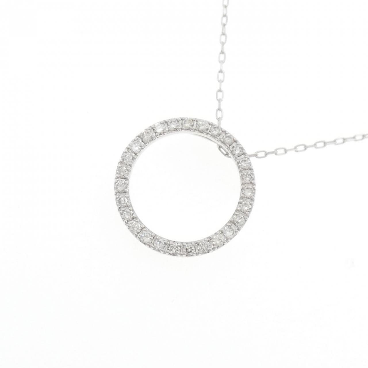 K18WG ダイヤモンド ネックレス 0.39CT