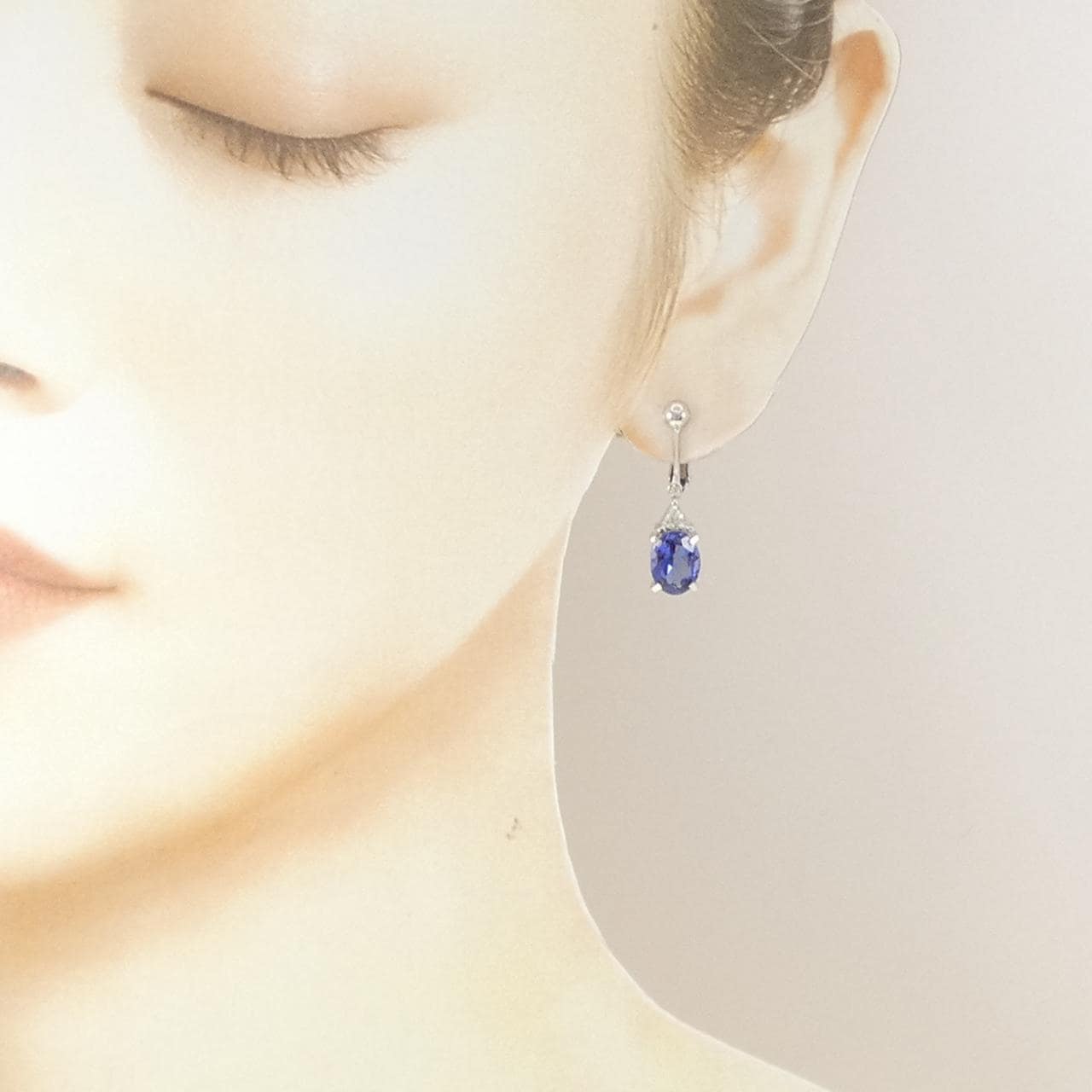 PT900 タンザナイト イヤリング 4.12CT