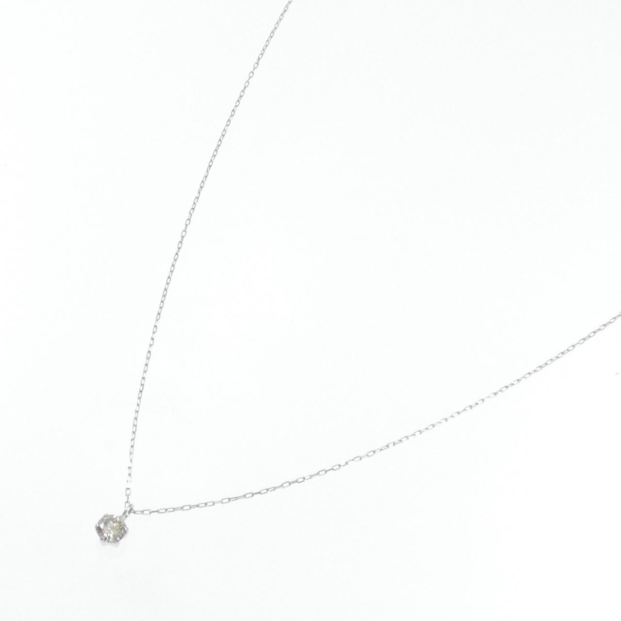 PT900/PT850 ソリティア ダイヤモンド ネックレス 0.10CT