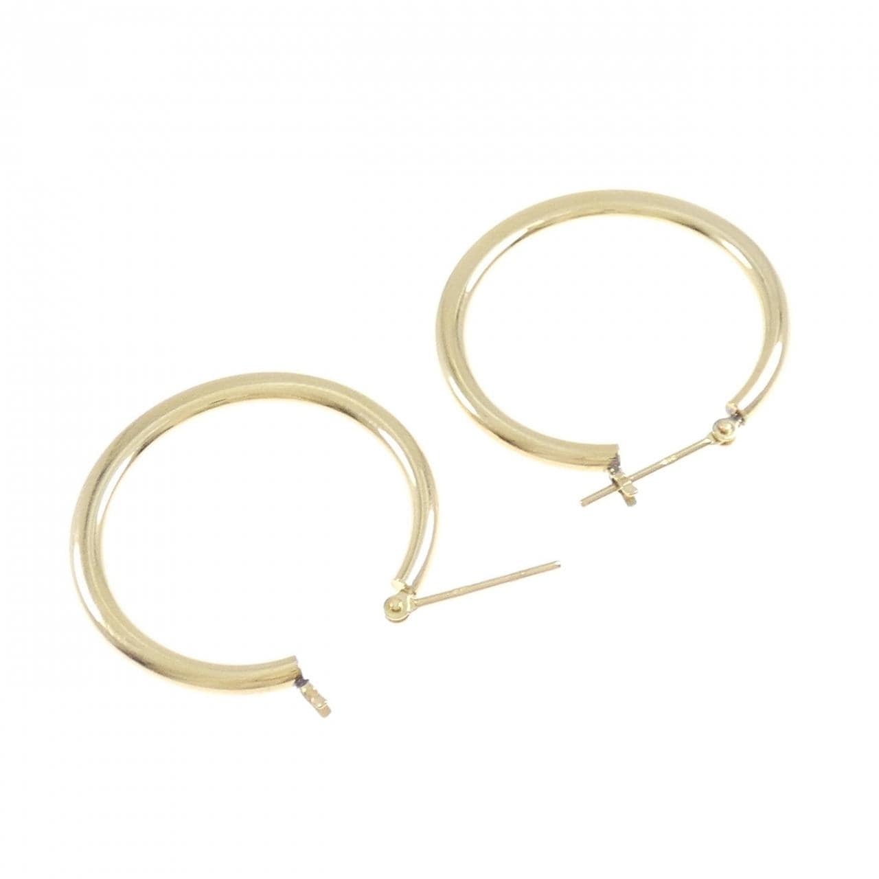 K18YG hoop earrings