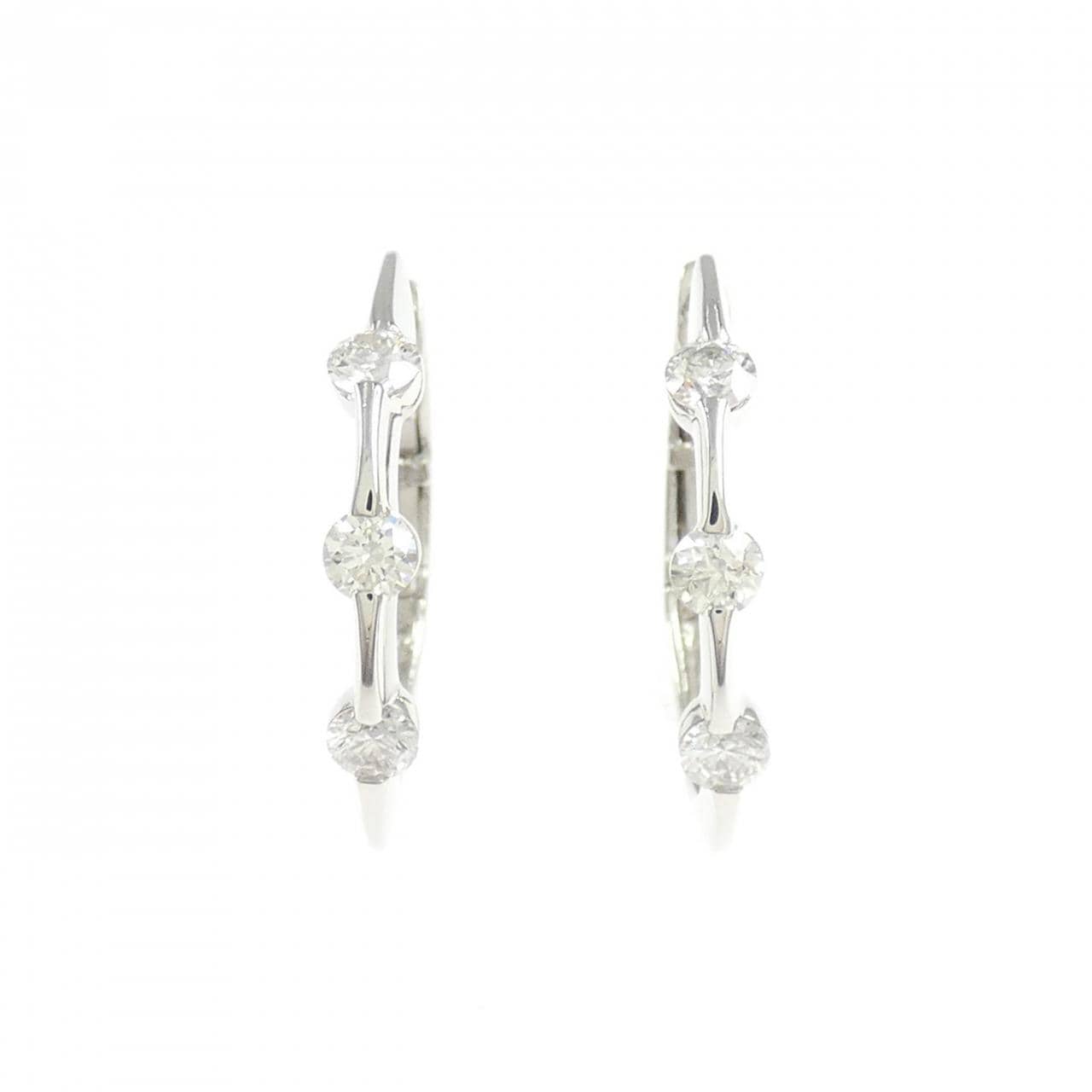 PT900 ダイヤモンド ピアス 0.50CT