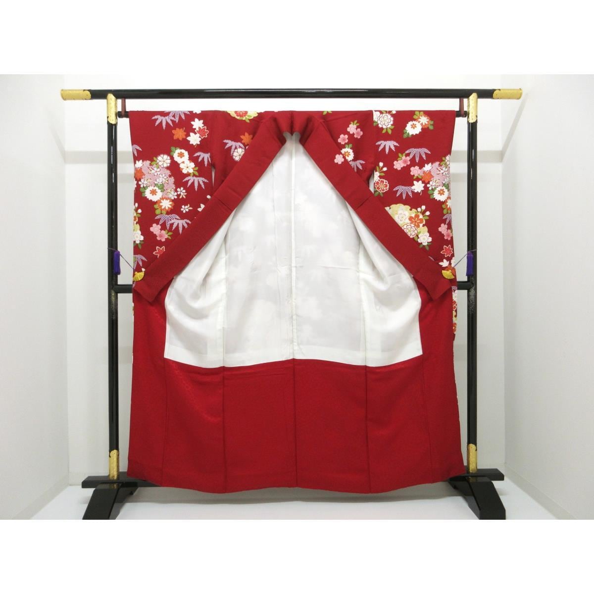 Furisode Yuzen gold painting processing Length S