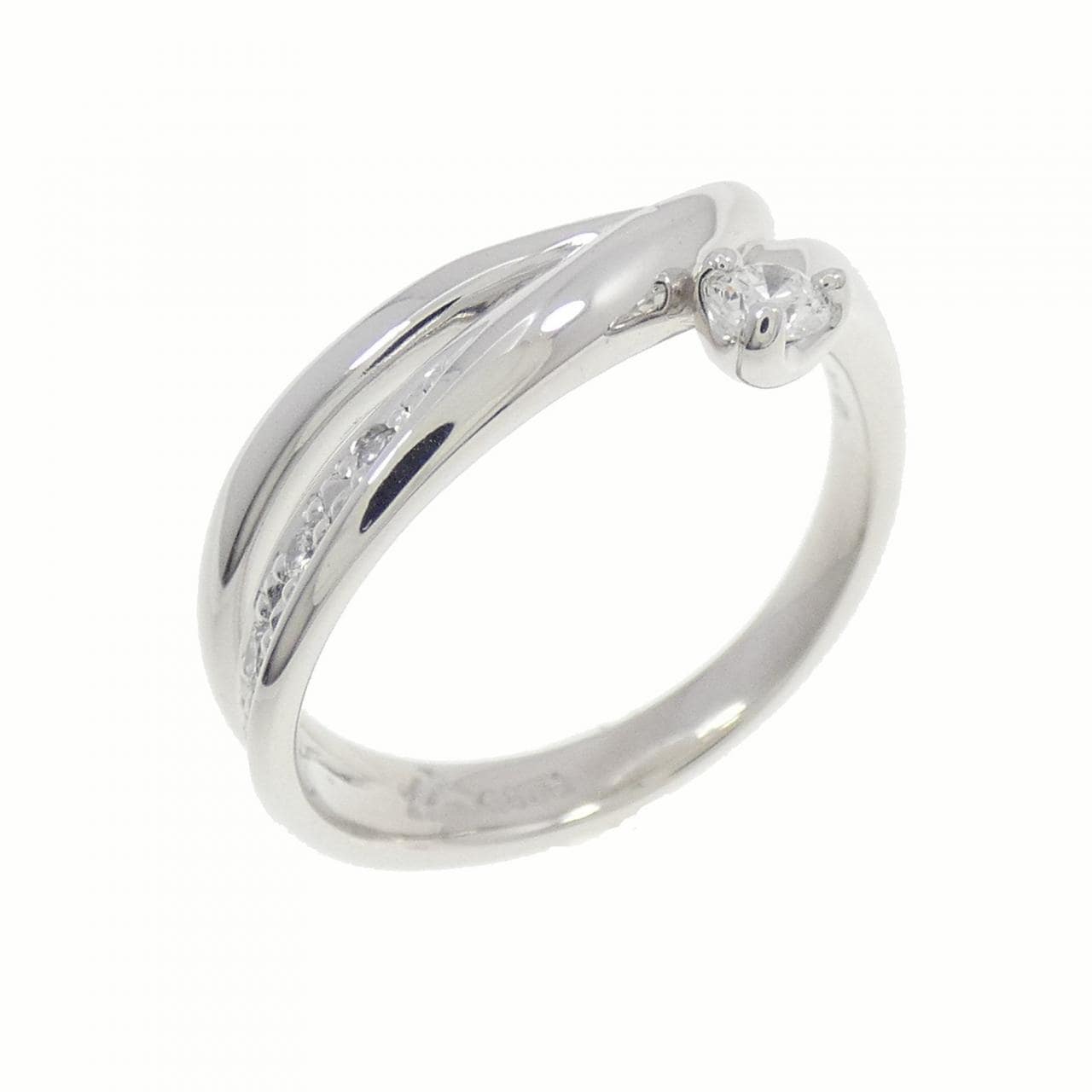 K18WG ダイヤモンド リング 0.11CT