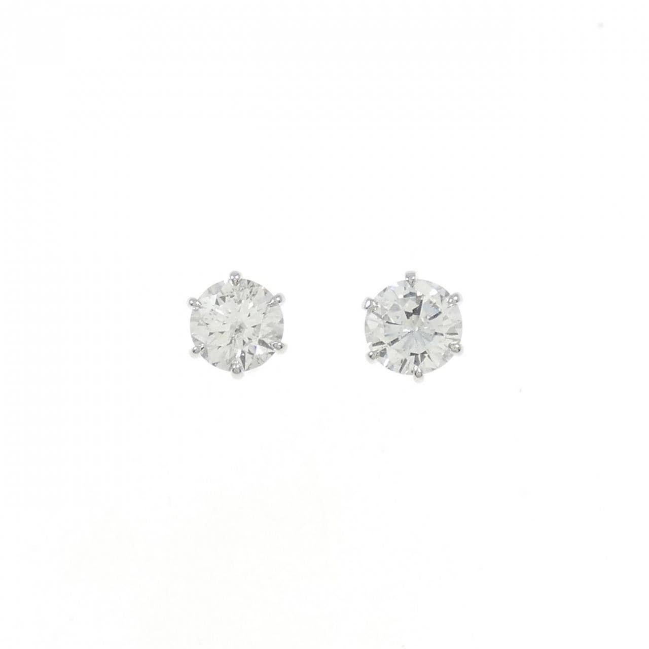 【リメイク】PT/ST ダイヤモンド ピアス 0.352CT 0.363CT H I1 VG-GOOD