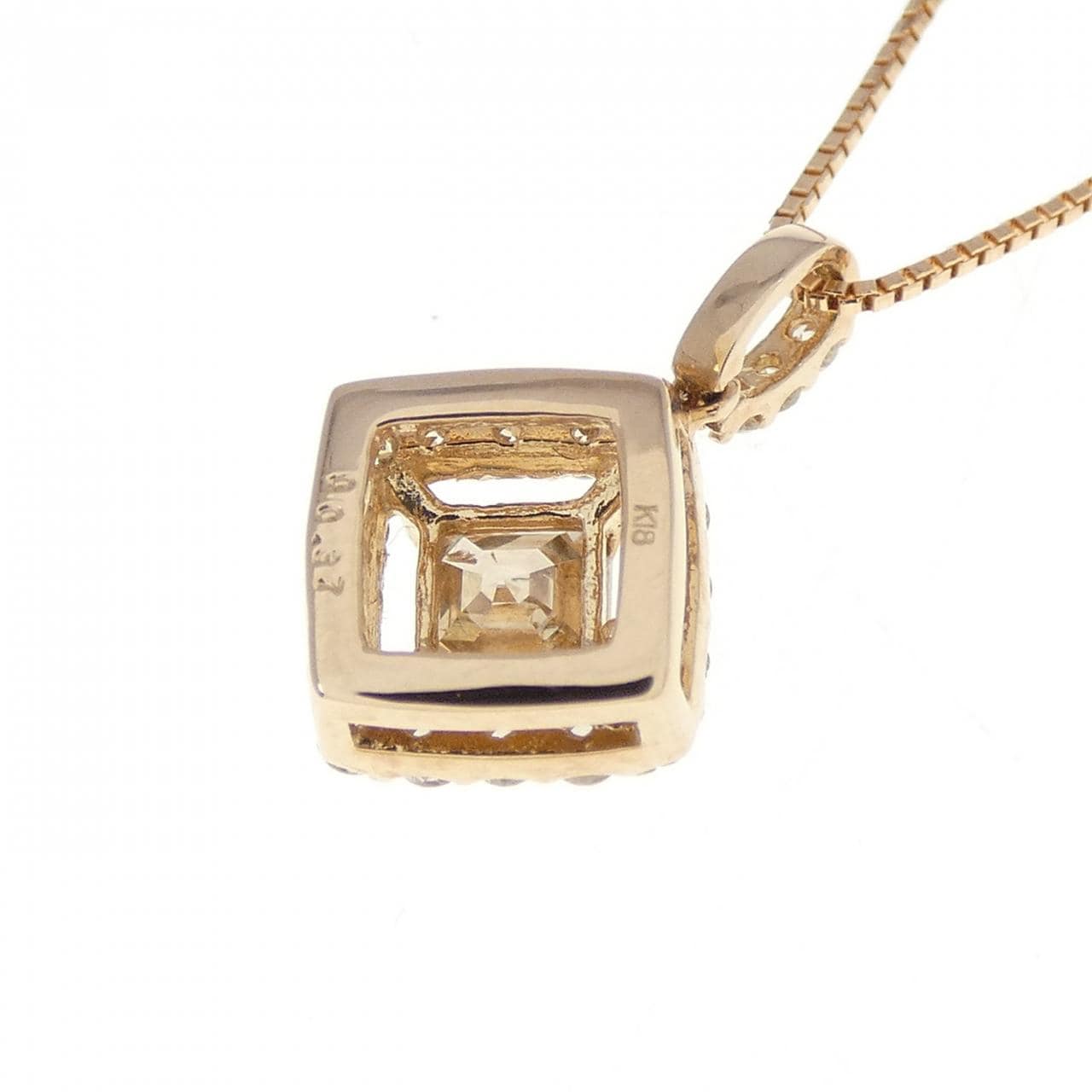 【新品】K18PG ダイヤモンド ネックレス 0.37CT