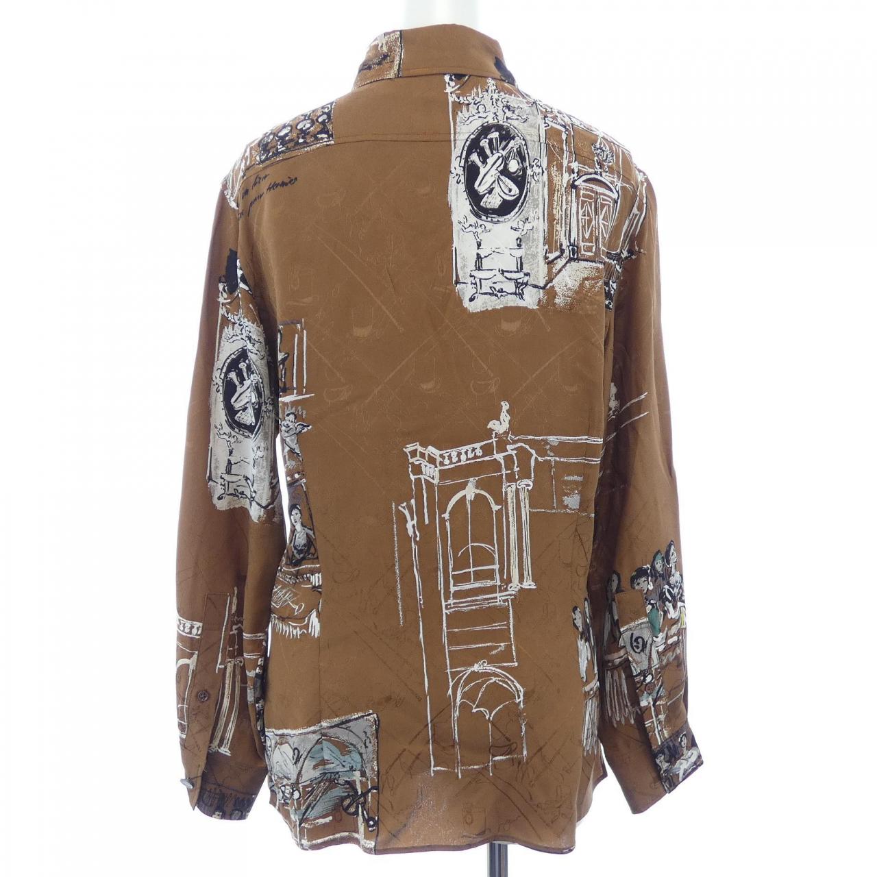 エルメス HERMES sh303. ツイルレーヌ シャツ