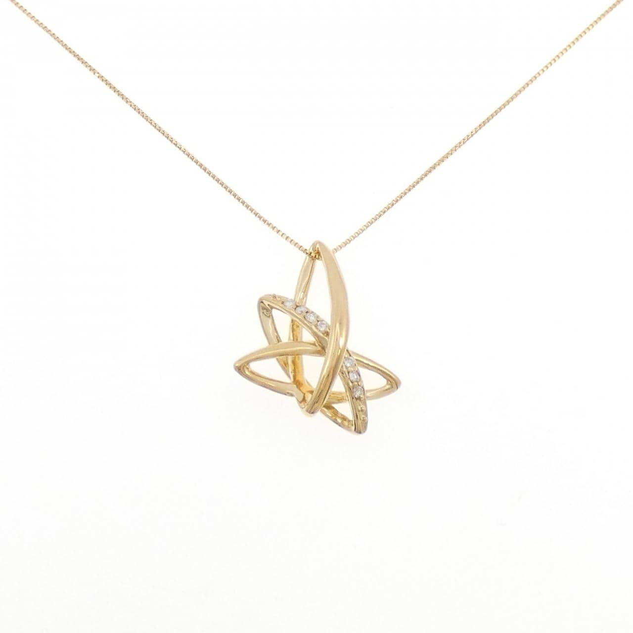K18YG ダイヤモンド ネックレス 0.10CT