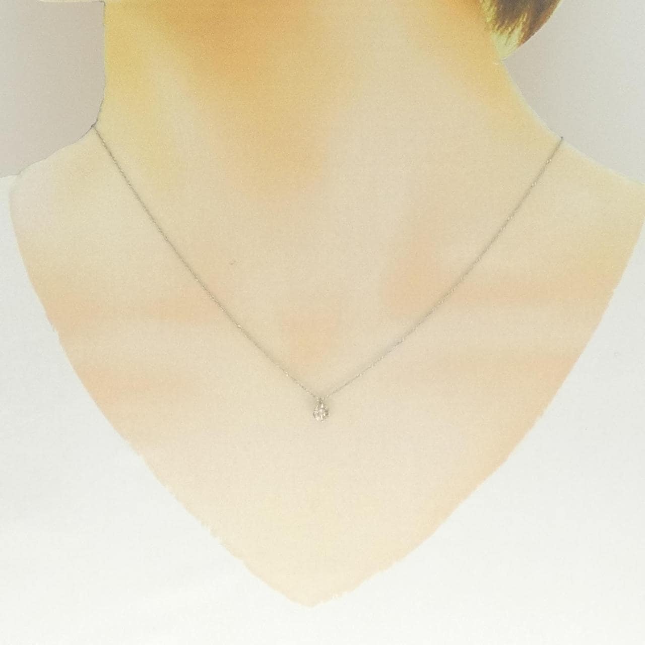 PT900/PT850 ソリティア ダイヤモンド ネックレス 0.37CT