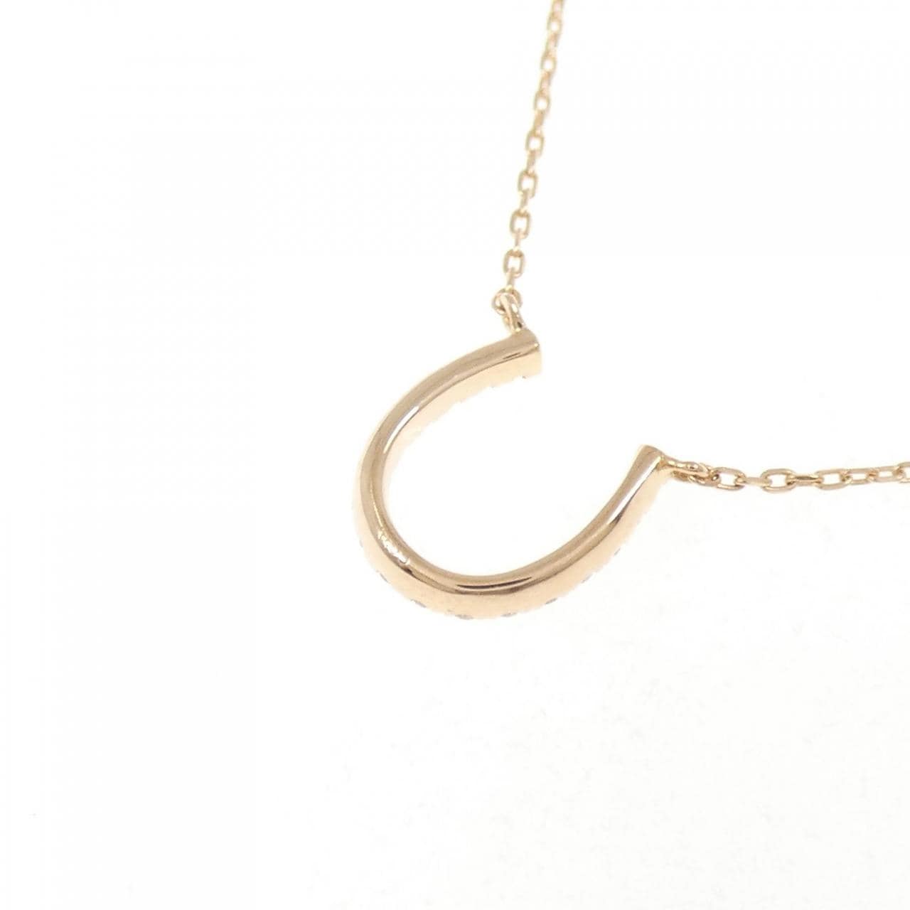 スタージュエリー ホースシュー ダイヤモンド ネックレス 0.05CT