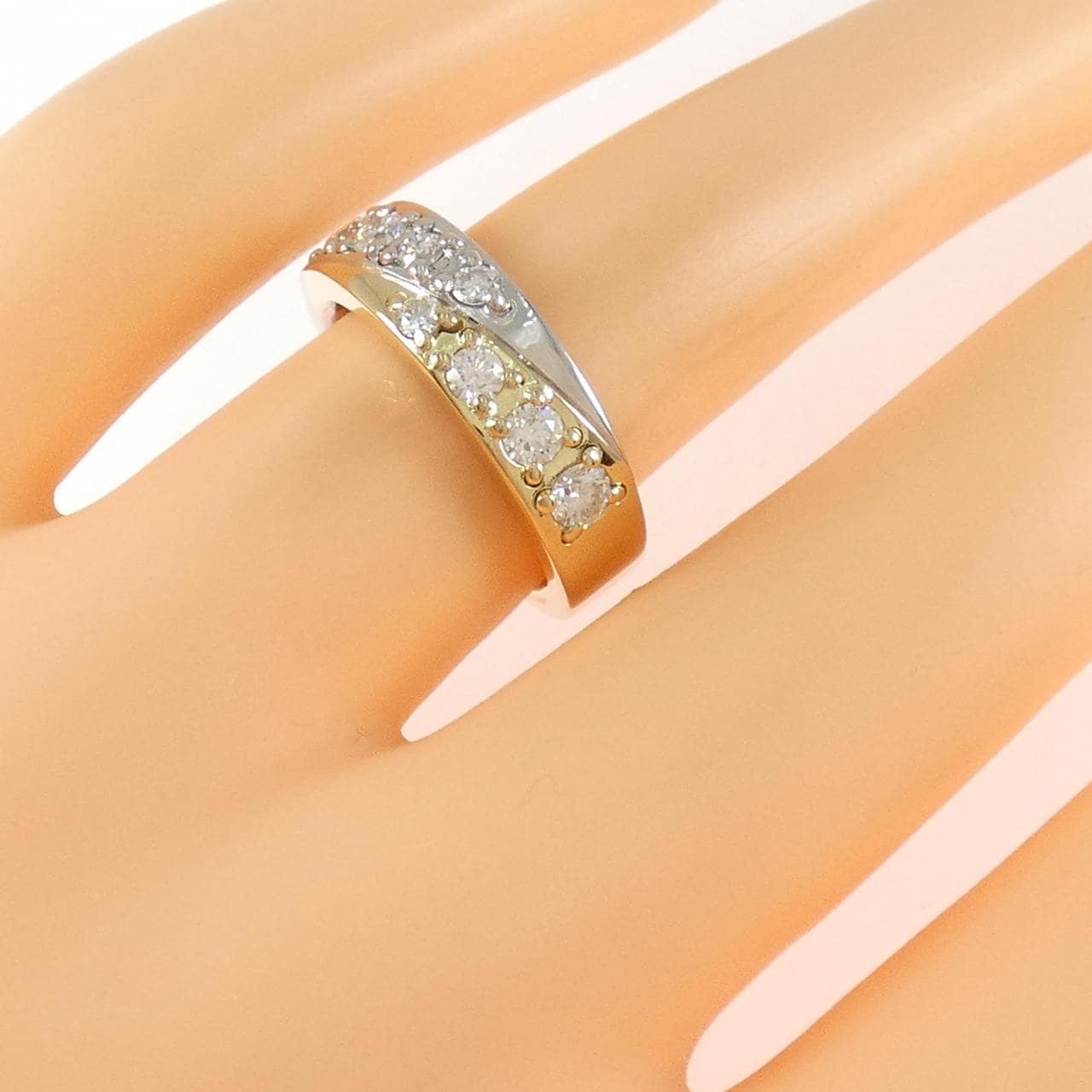 K18YG/PT900 ダイヤモンド リング 0.533CT