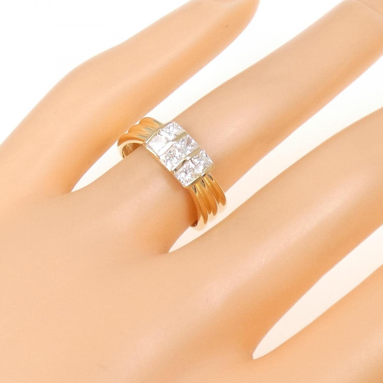 K18YG ダイヤモンド リング 0.77CT