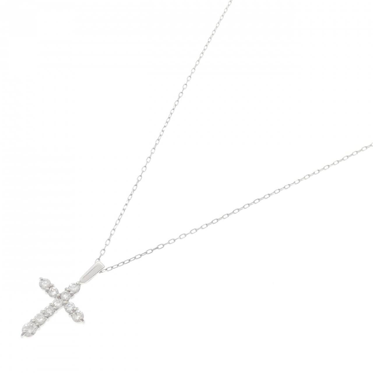 PT900/PT850 クロス ダイヤモンド ネックレス 0.50CT