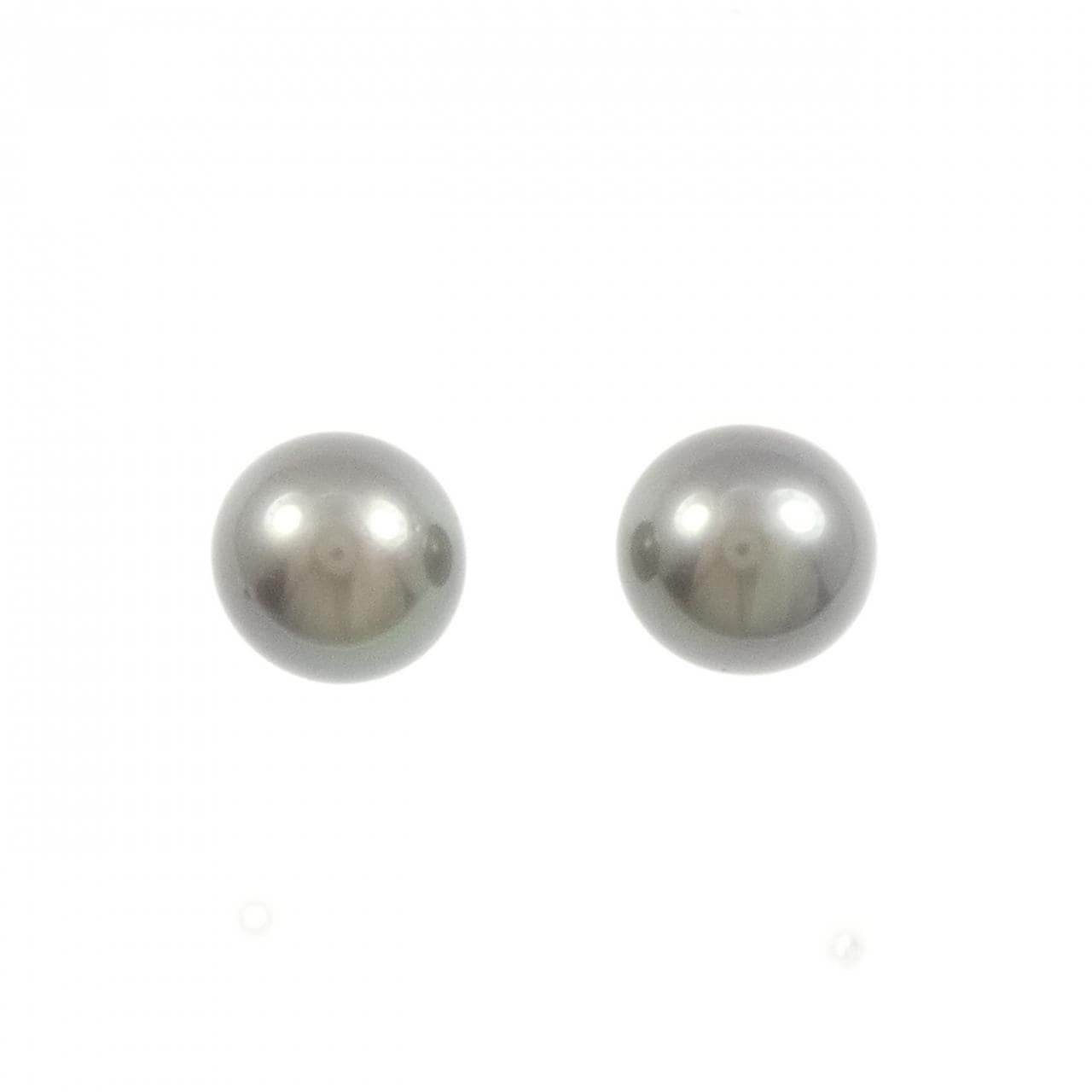 K14WG 黒蝶パール ピアス 12.1mm