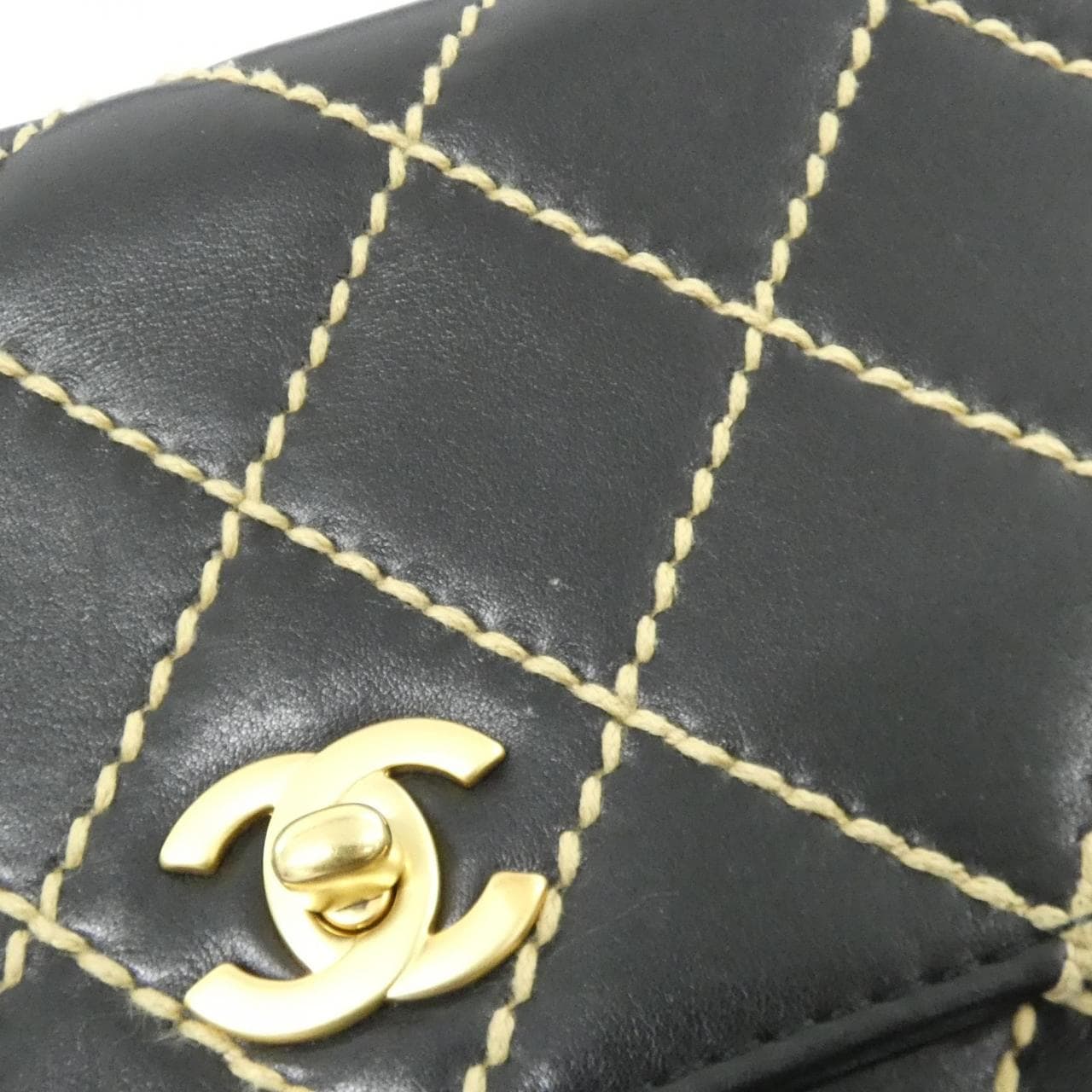【ヴィンテージ】シャネル ワイルドステッチ ライン バッグ