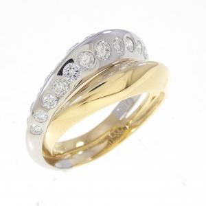 K18YG/PT900 ダイヤモンド リング 0.87CT