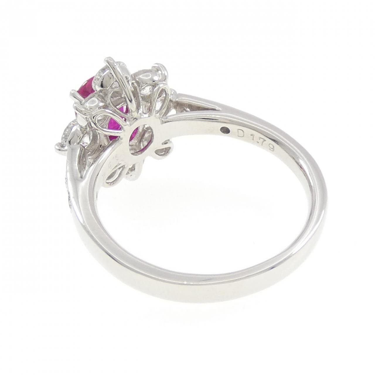 PT900 ルビー リング 1.62CT ビルマ産