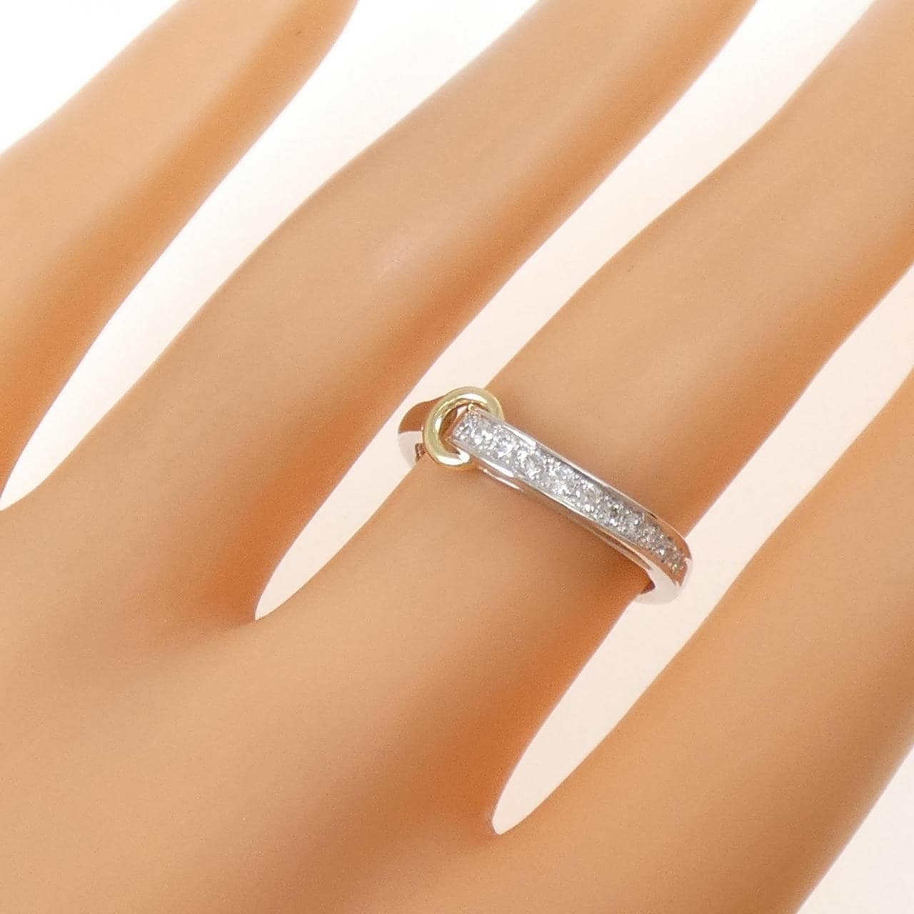 PT900/K18YG ダイヤモンド リング 0.18CT