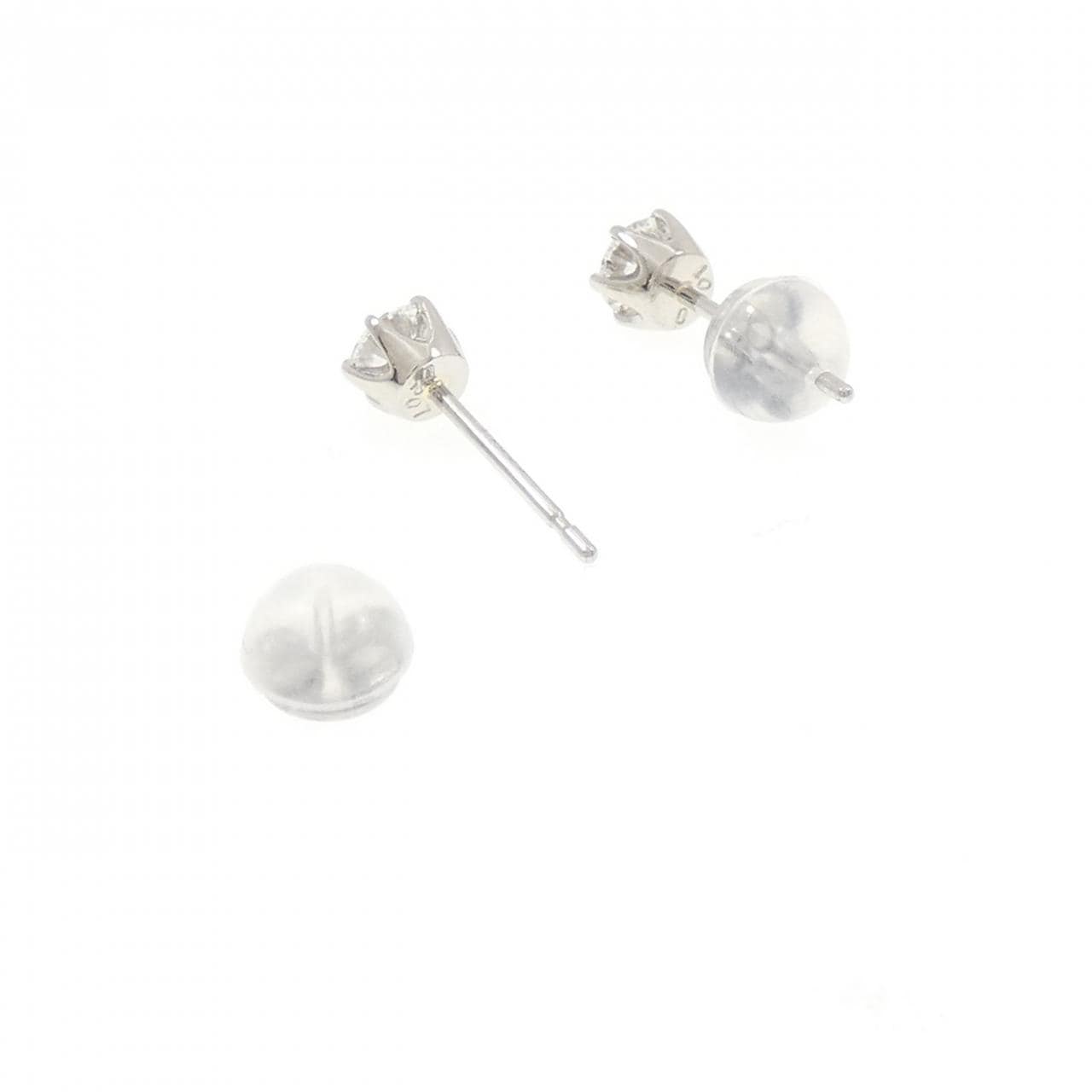 PT900 ソリティア ダイヤモンド ピアス 0.408CT