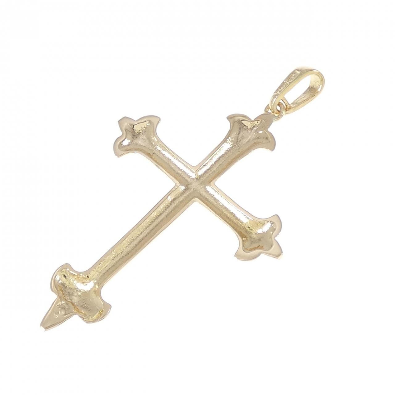 K18YG cross pendant
