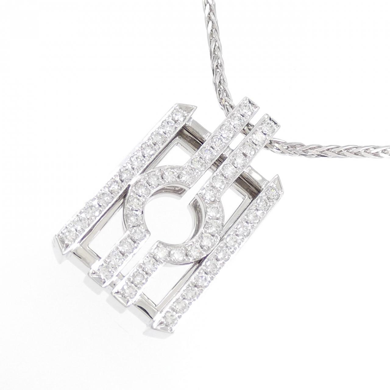 750WG/K18WG ダイヤモンド ネックレス 0.90CT