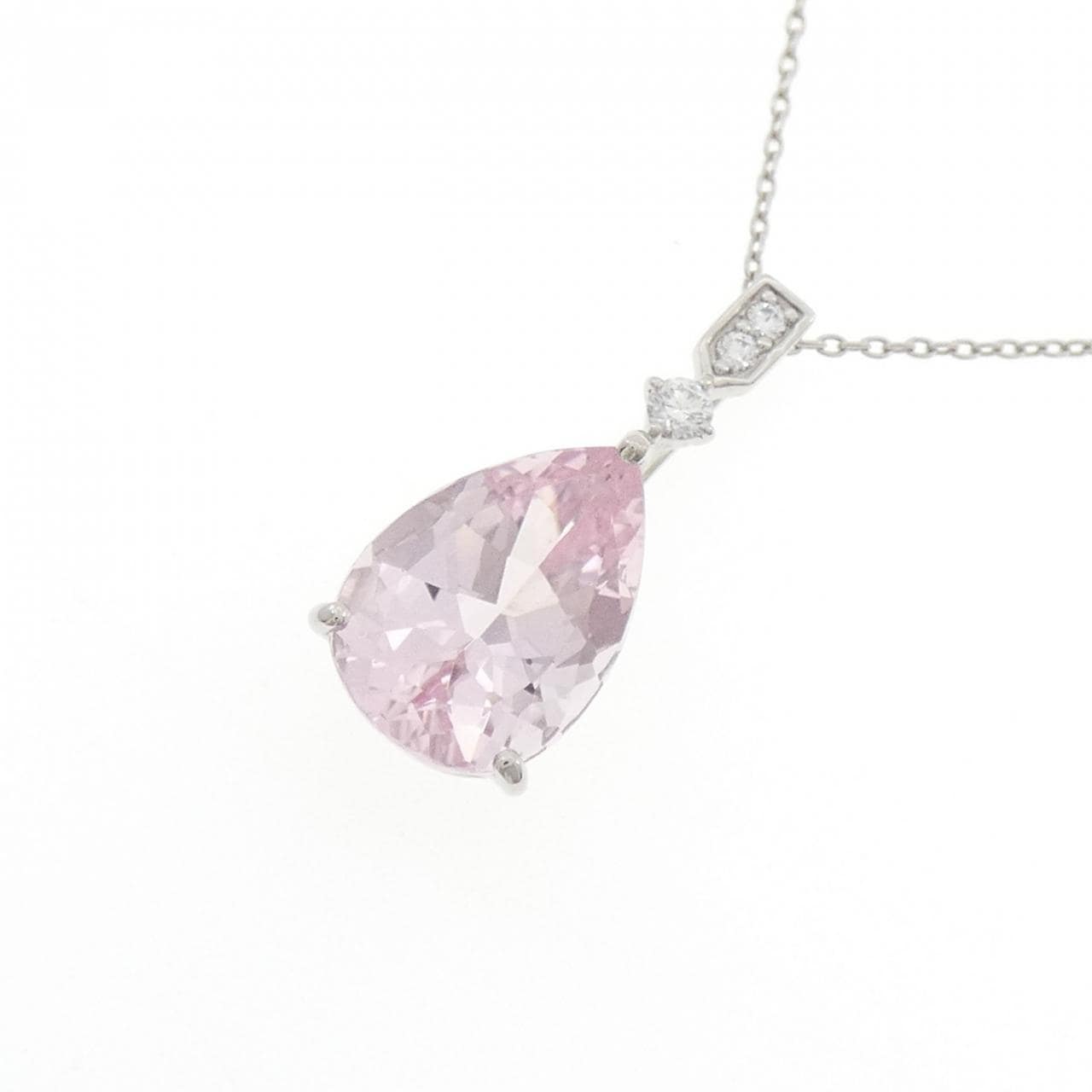 PT950/PT850 モルガナイト ネックレス 3.00CT