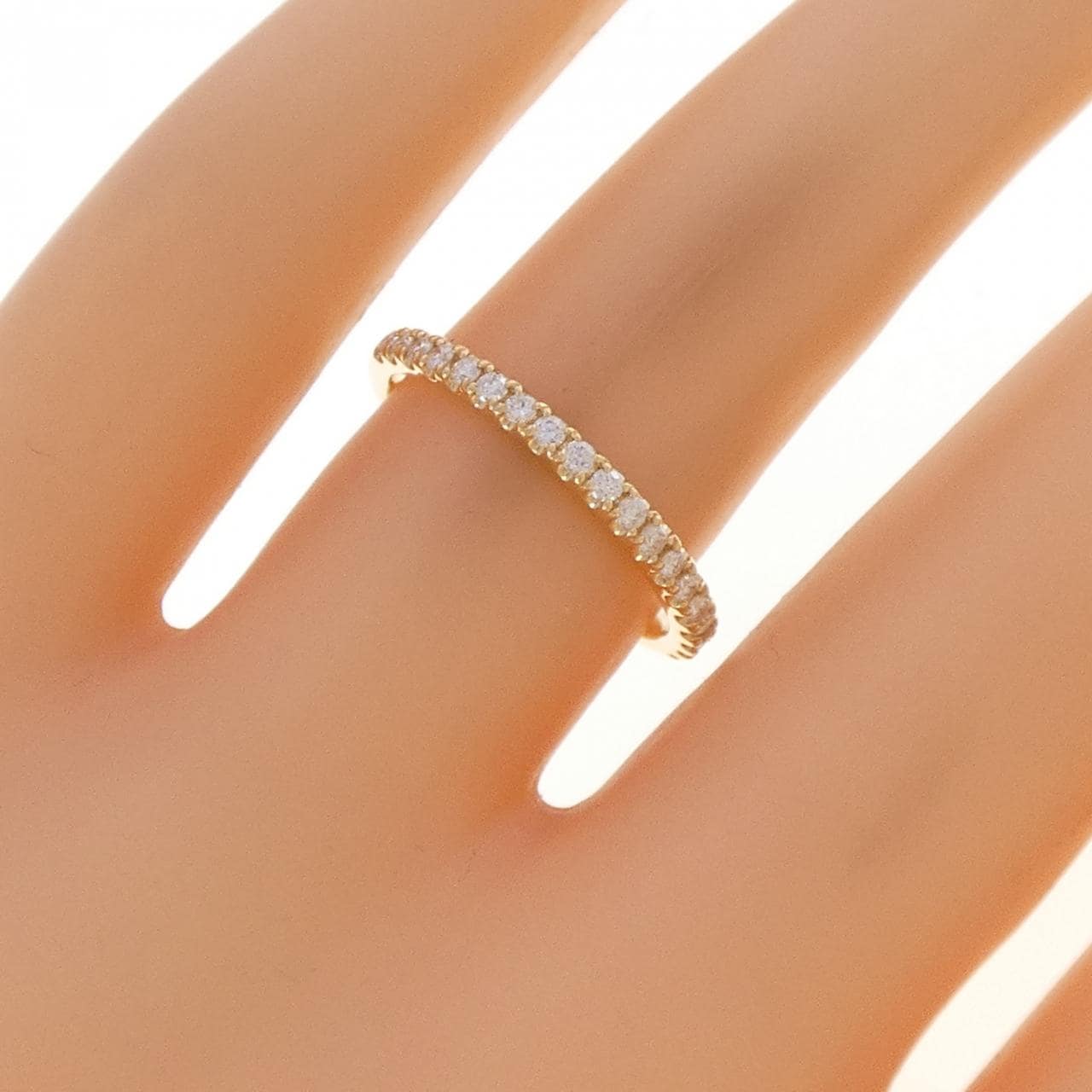 【リメイク】K18YG ハーフエタニティ ダイヤモンド リング 0.20CT