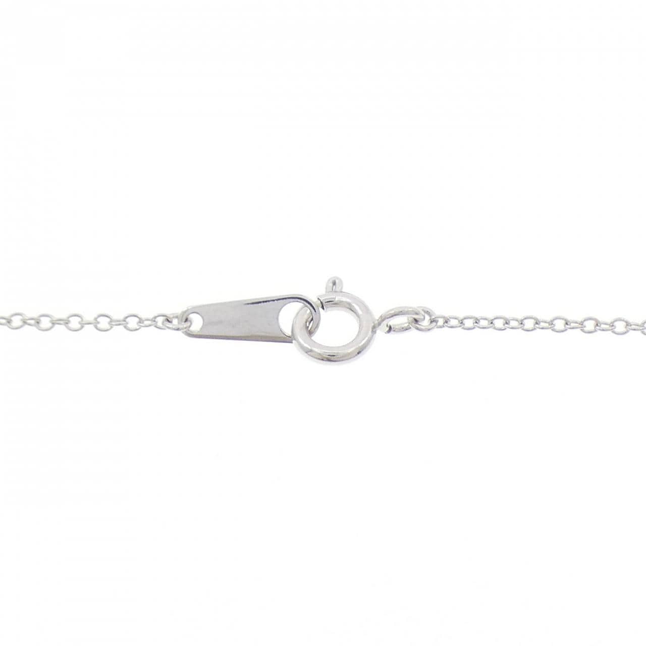 K18WG イニシャルY ダイヤモンド ネックレス 0.03CT