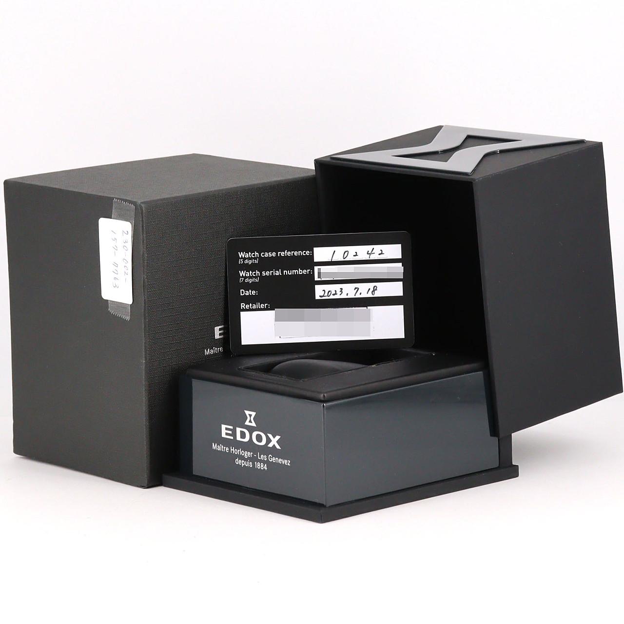 エドックス クロノオフショア1クロノグラフ TI 10242-TINM-NIN TI クォーツ