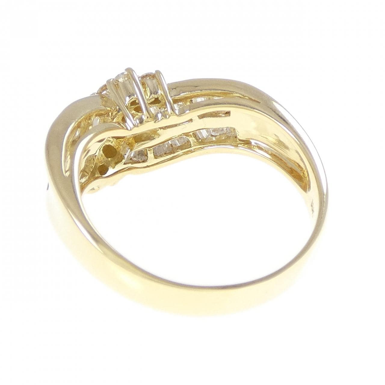 18KYG ダイヤモンド リング 0.85CT