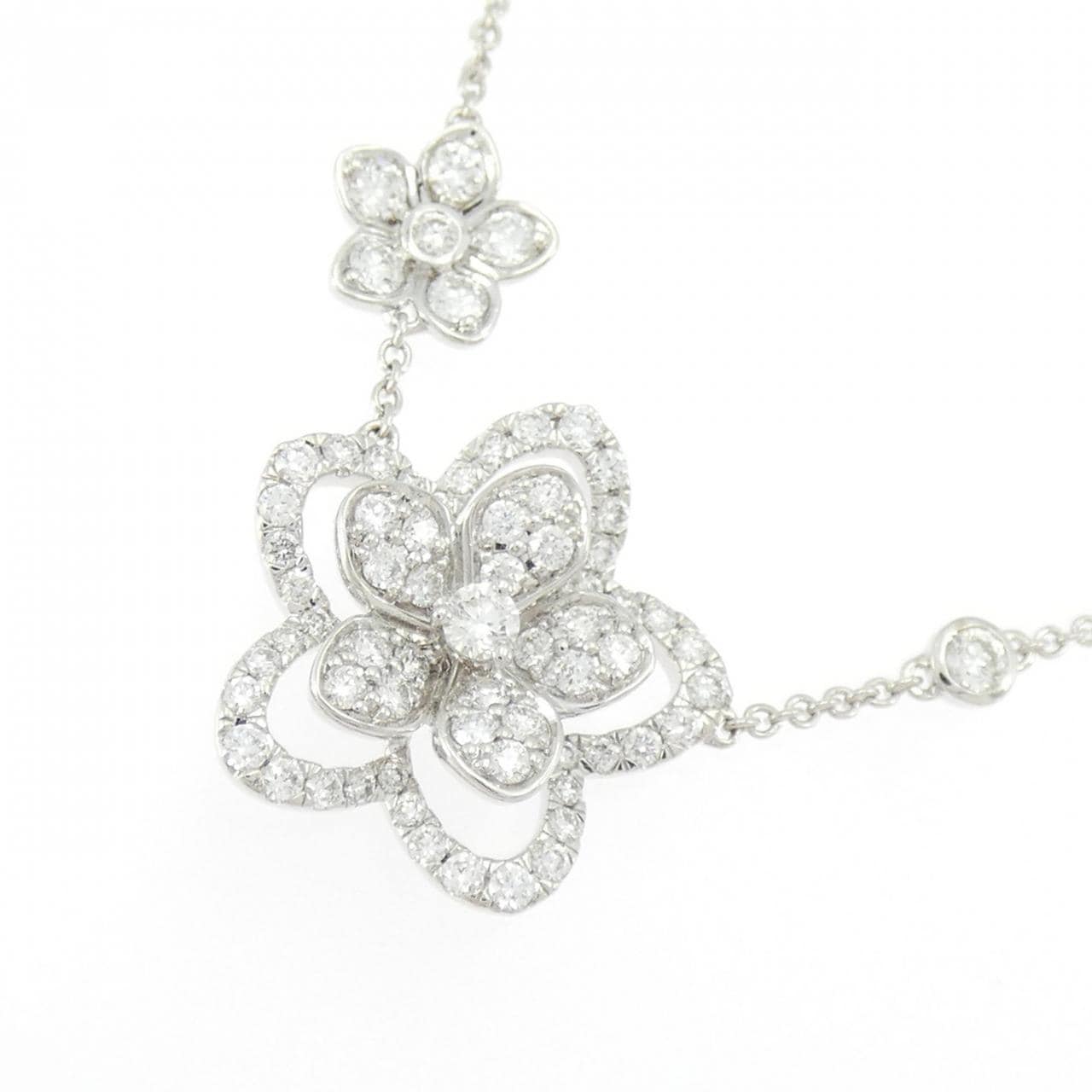 グラフ ワイルドフラワー ダブルダイヤモンド ネックレス