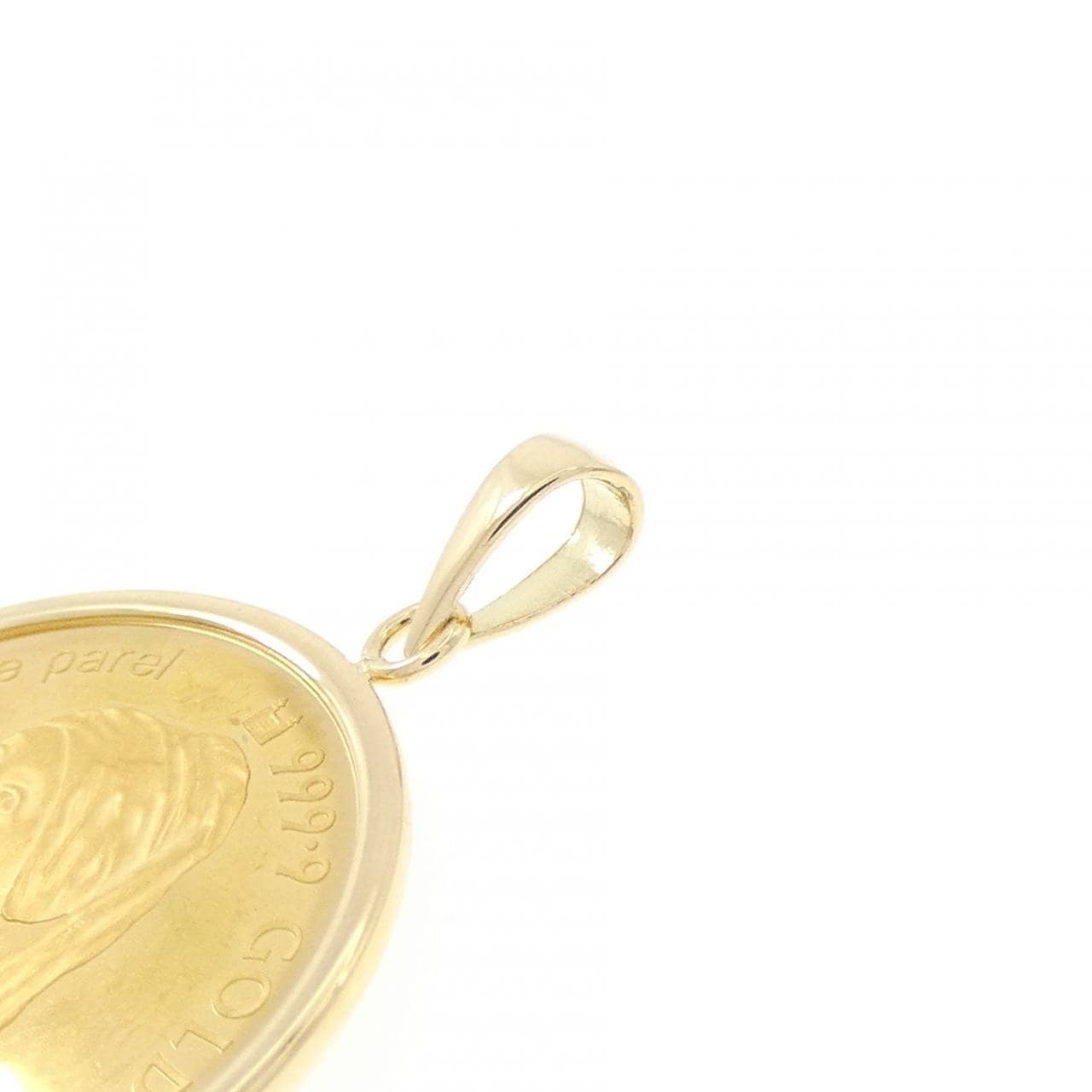 K18YG(枠) コイン ペンダント