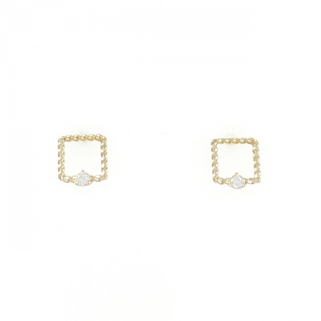 K18YG钻石耳环 0.02CT