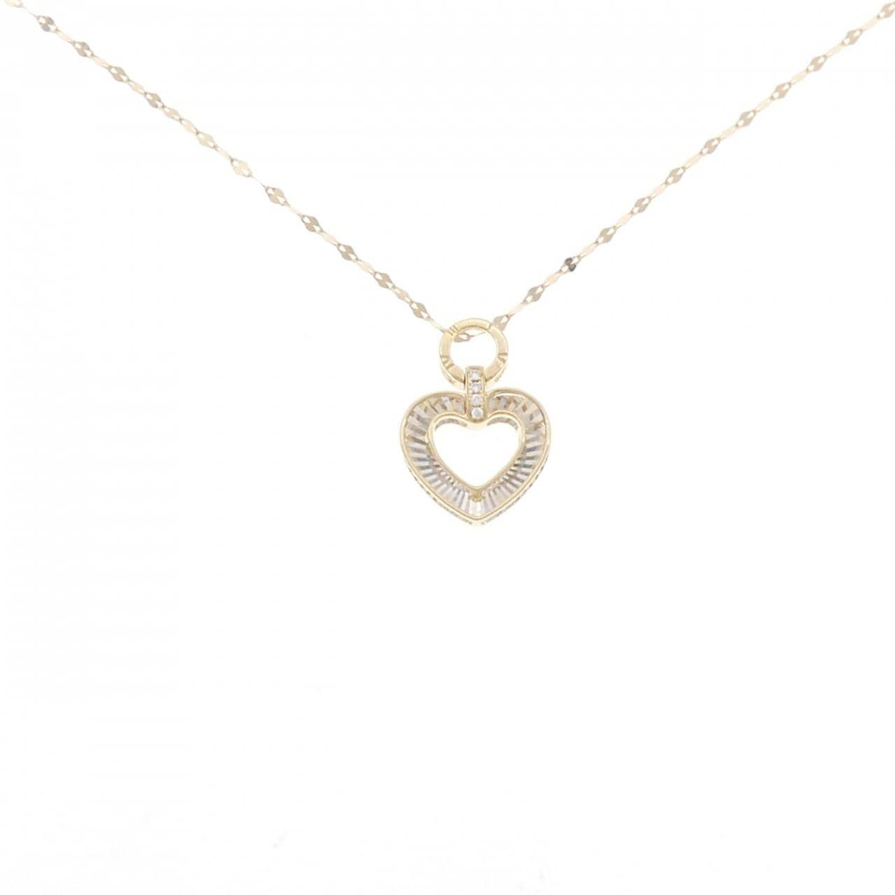 【新品】K18YG ハート ダイヤモンド ネックレス 0.01CT