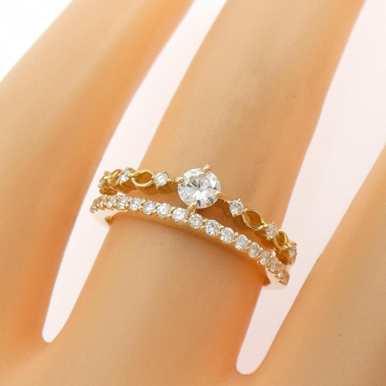 【リメイク】K18YG ダイヤモンド リング 0.40CT