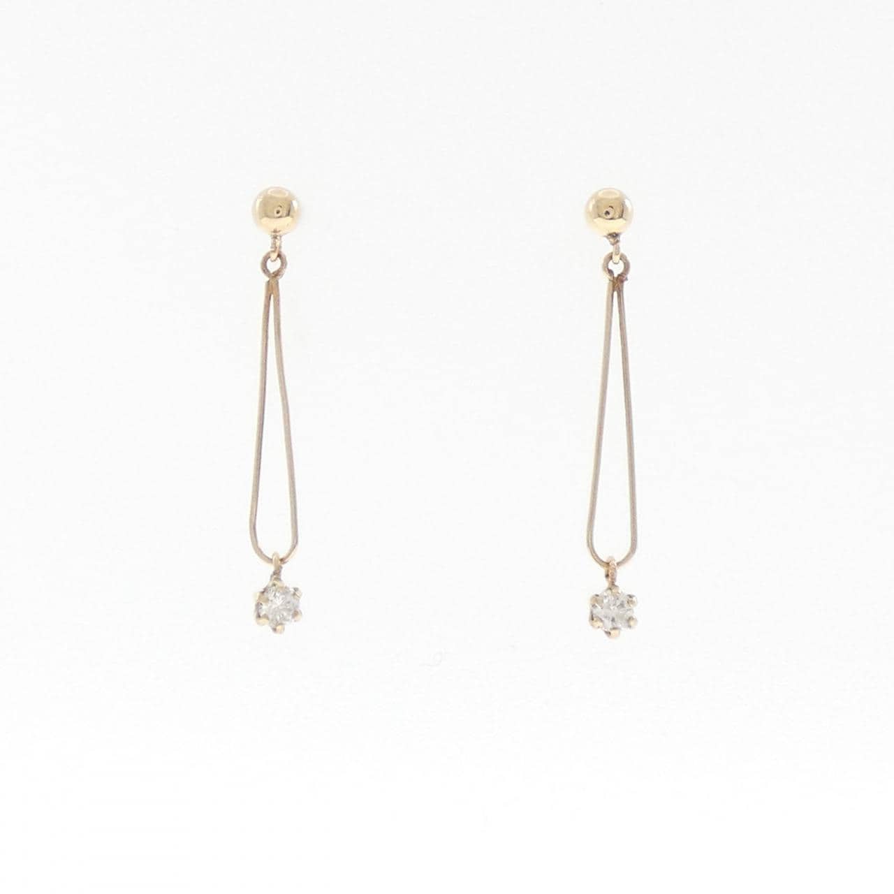 K10PG ダイヤモンド ピアス 0.06CT