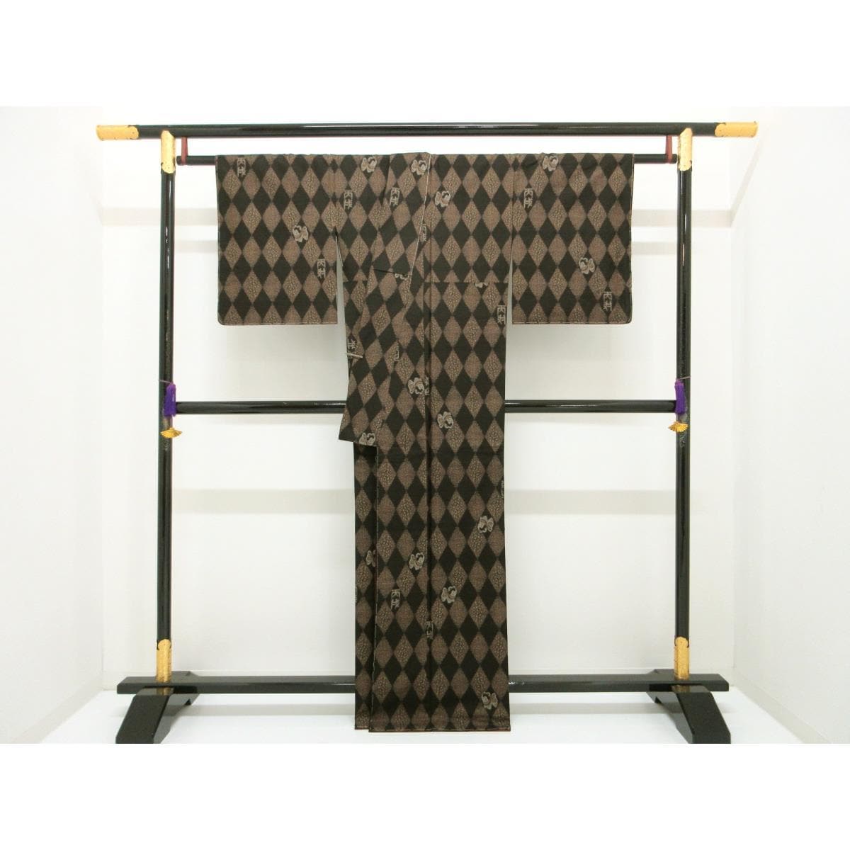 【未使用品】紬　本場大島紬　九マルキ　証紙付